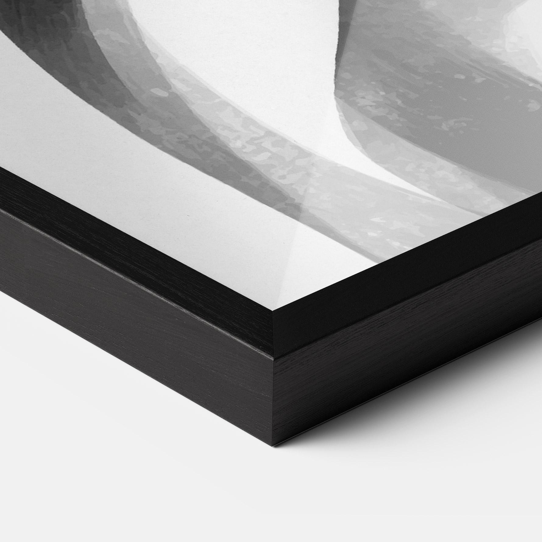 Gerahmte Poster Abstract Grey Couple mockup 3