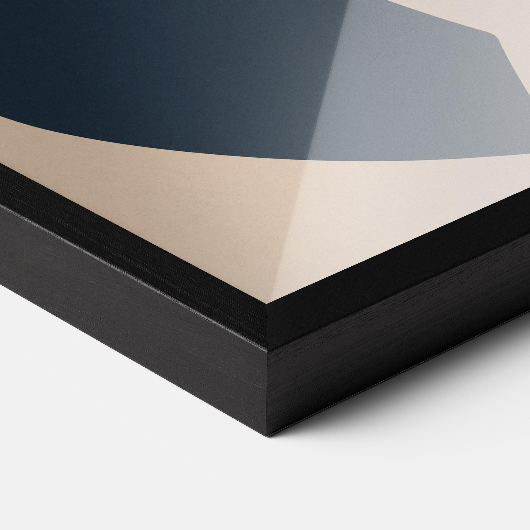 Gerahmte Poster Cream Blue Woman mockup 3