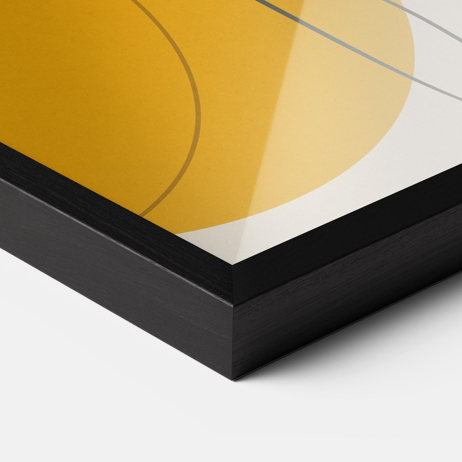 Gerahmte Poster Yellow Circle Lady mockup 3