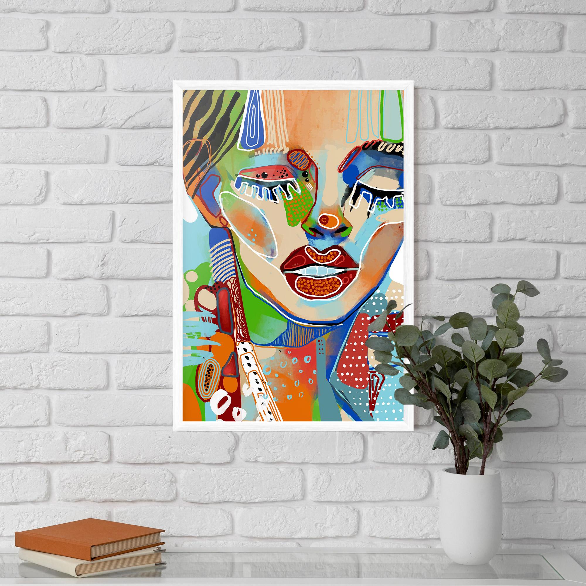Gerahmte Poster Abstract Art Woman mockup 5