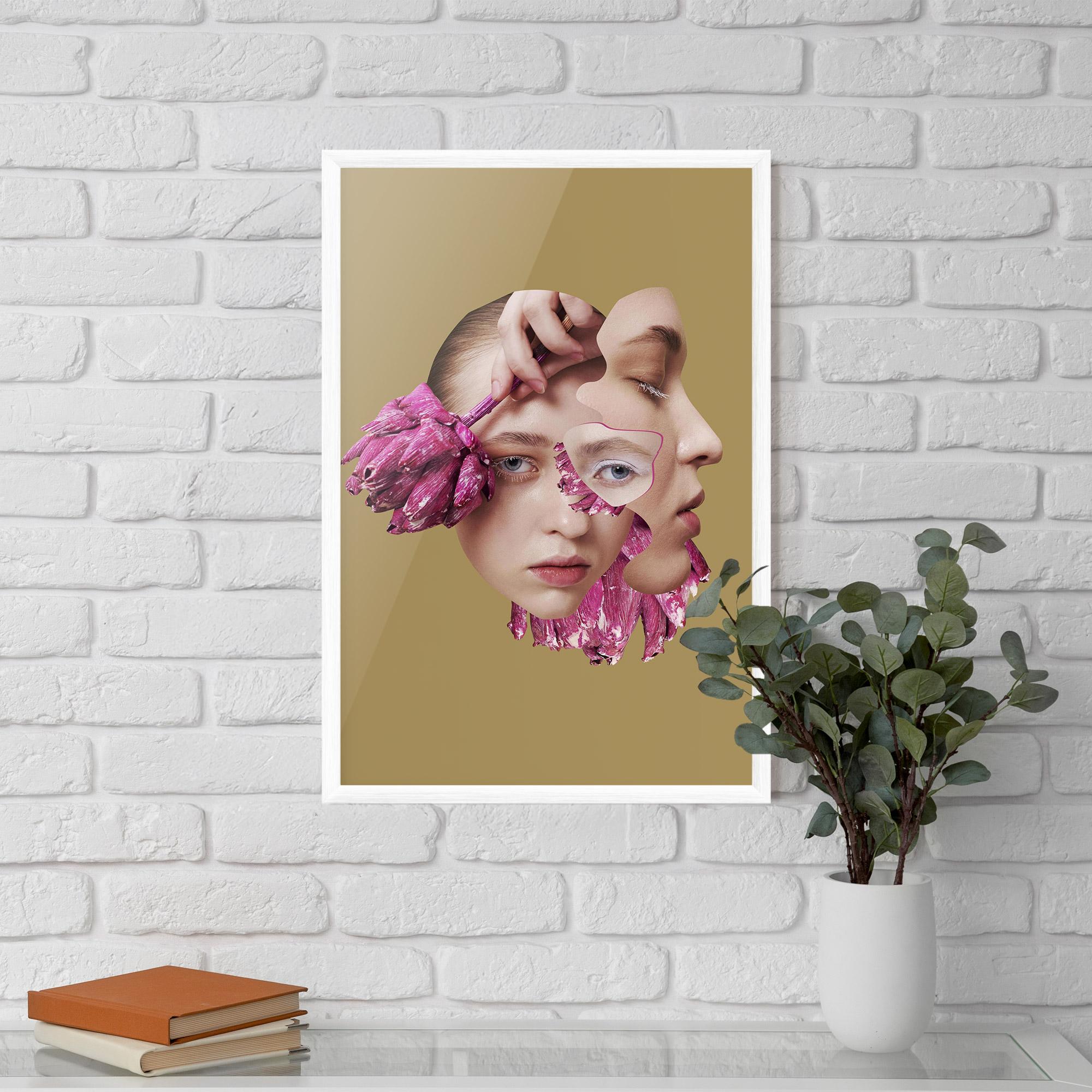 Gerahmte Poster Abstract Combination Face mockup 5