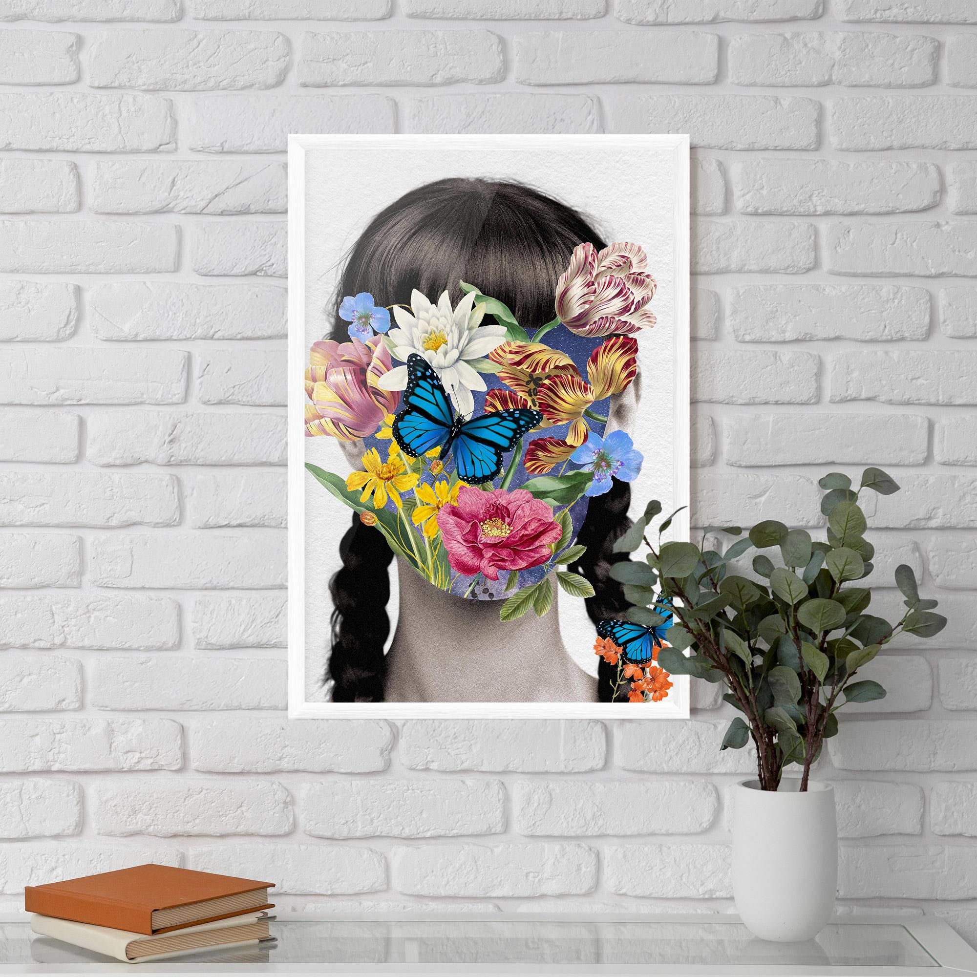 Gerahmte Poster Flower Face Woman mockup 5