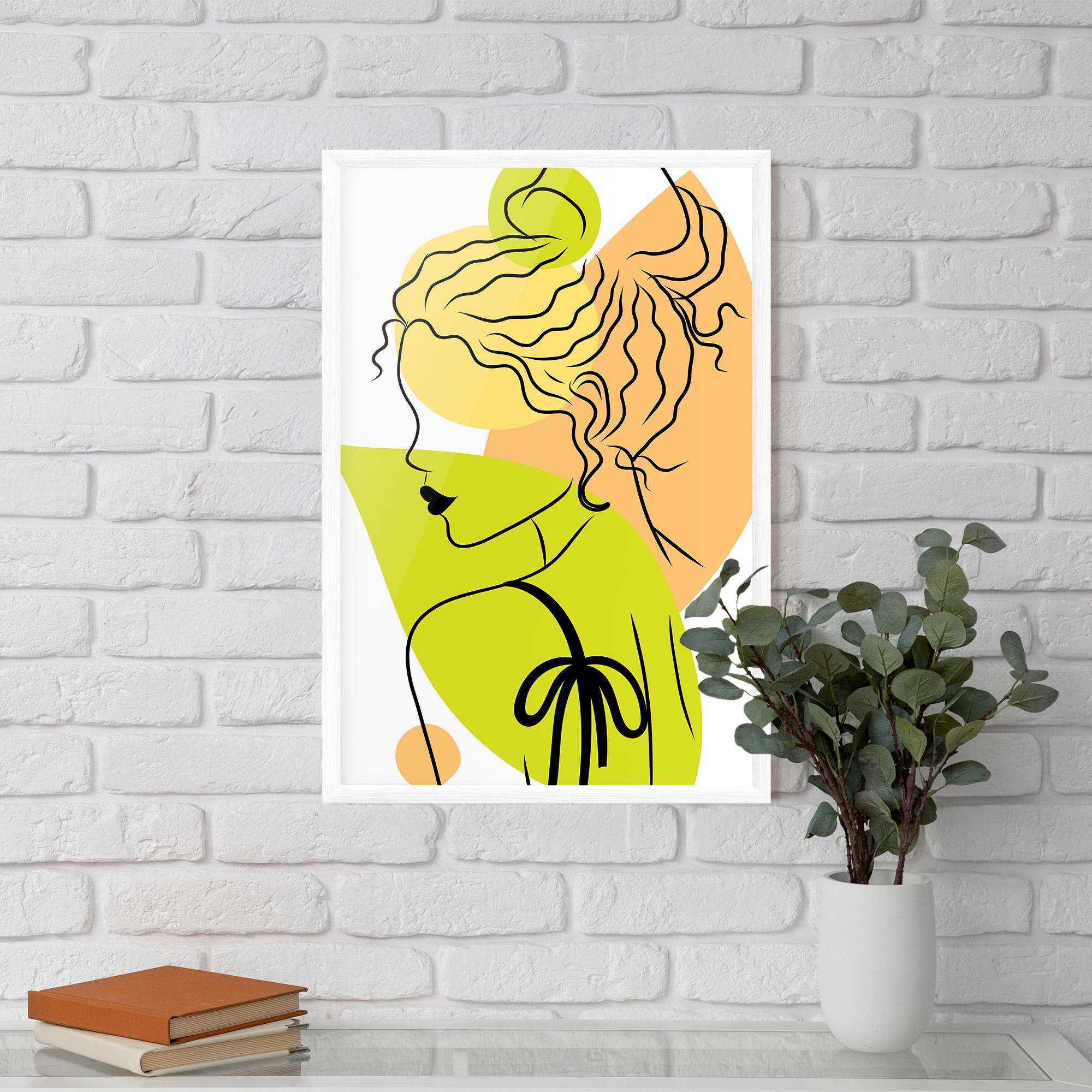 Gerahmte Poster Lime Woman mockup 5