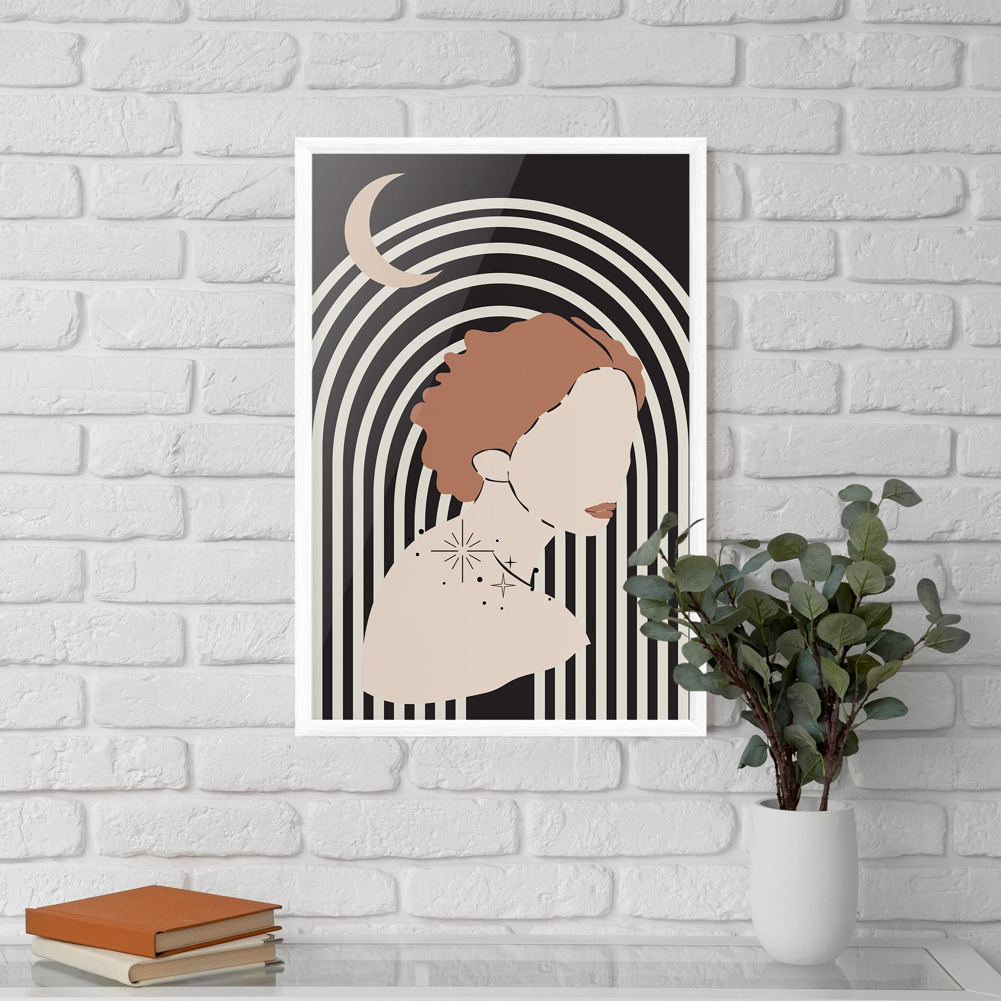 Gerahmte Poster Woman Orange Lips mockup 5