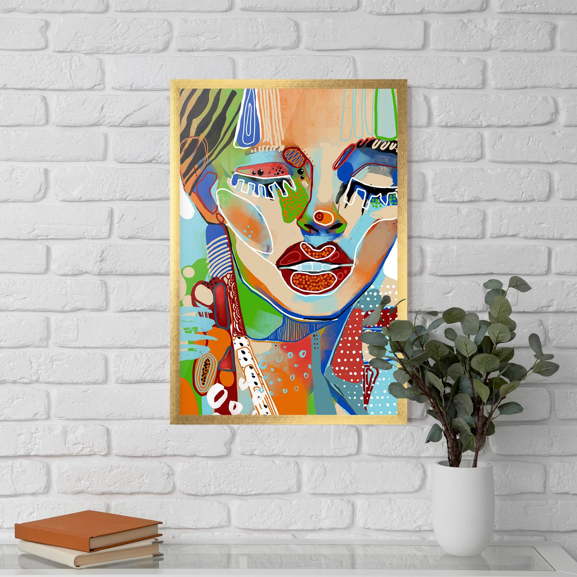 Gerahmte Poster Abstract Art Woman mockup 5