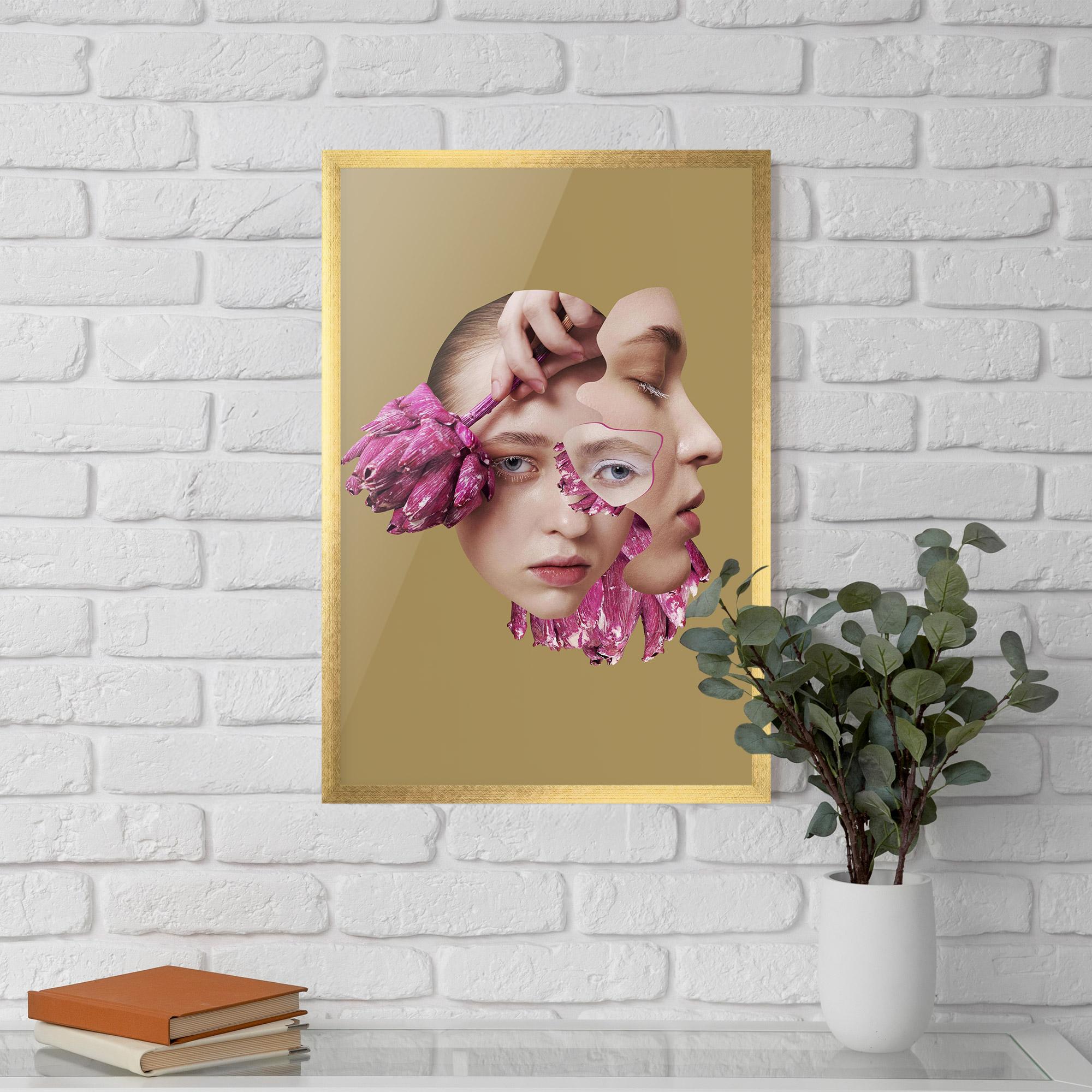 Gerahmte Poster Abstract Combination Face mockup 5