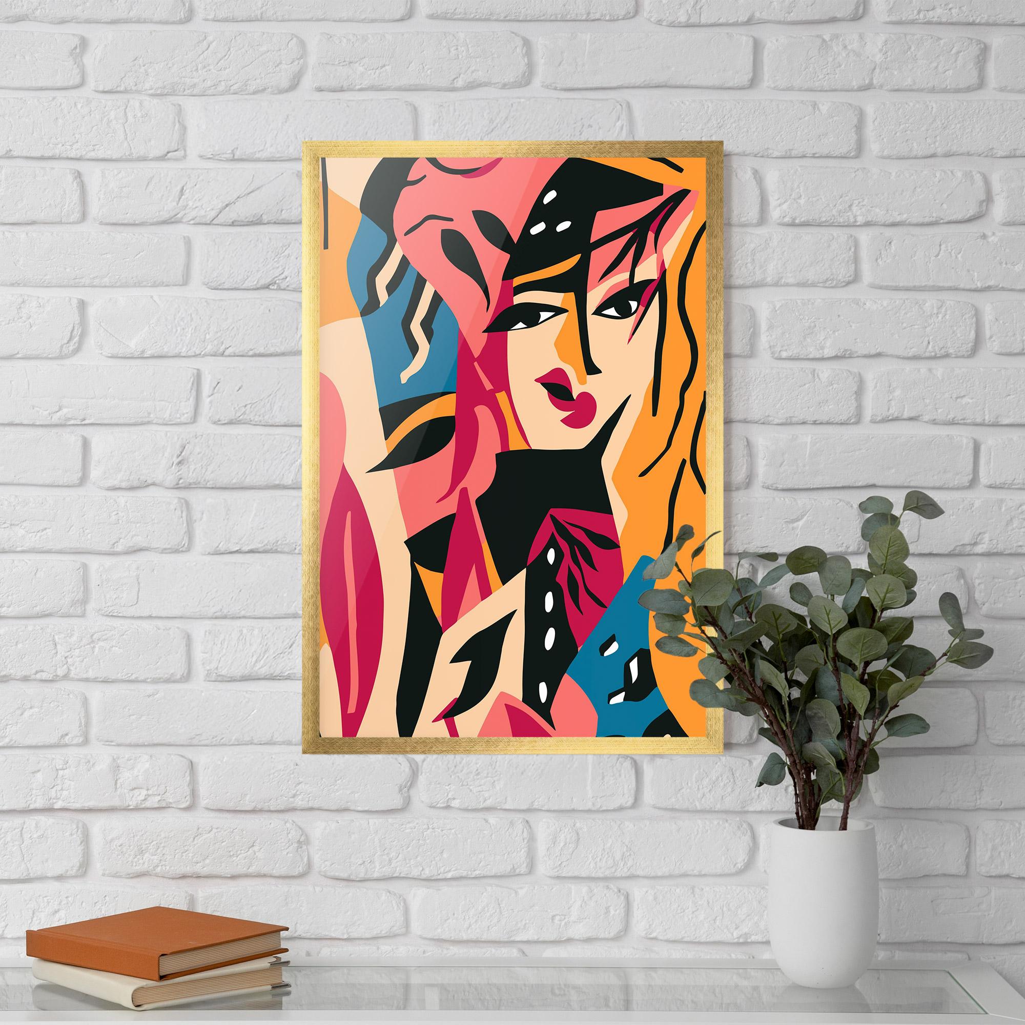 Gerahmte Poster Crowd Face mockup 5