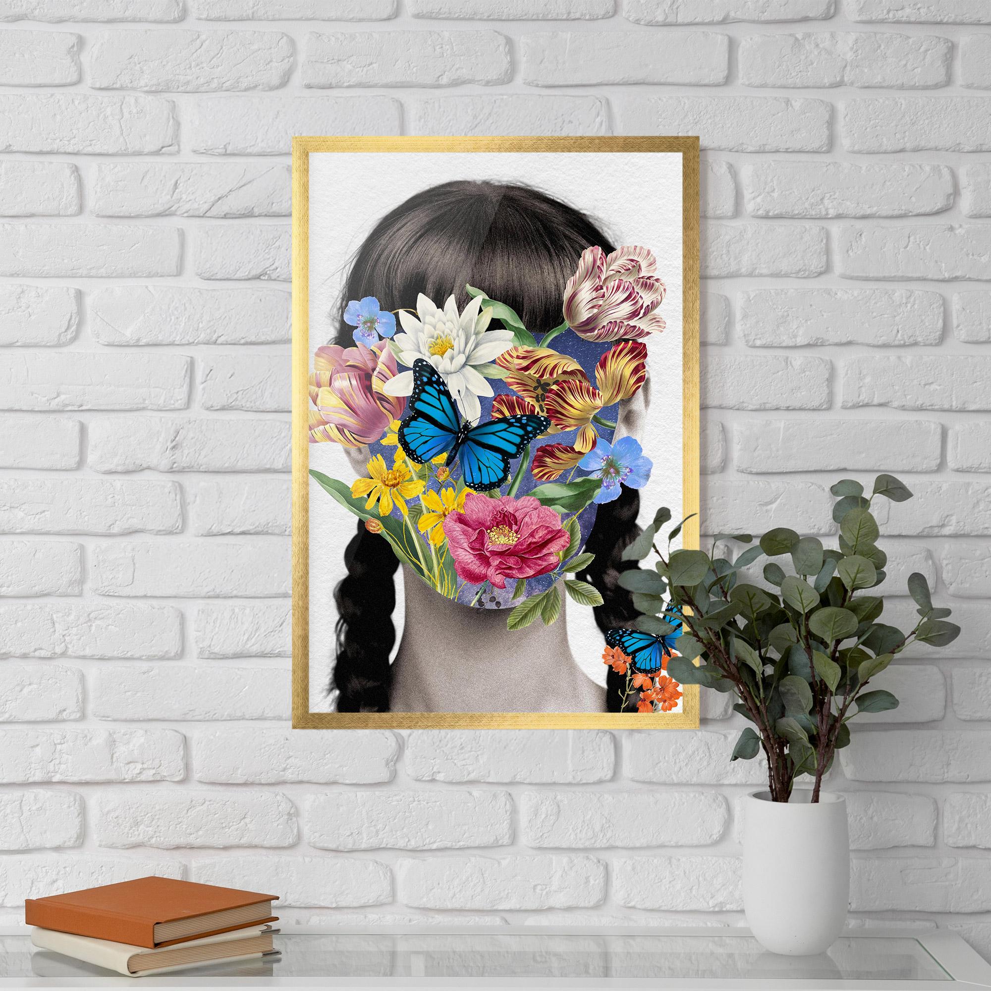 Gerahmte Poster Flower Face Woman mockup 5