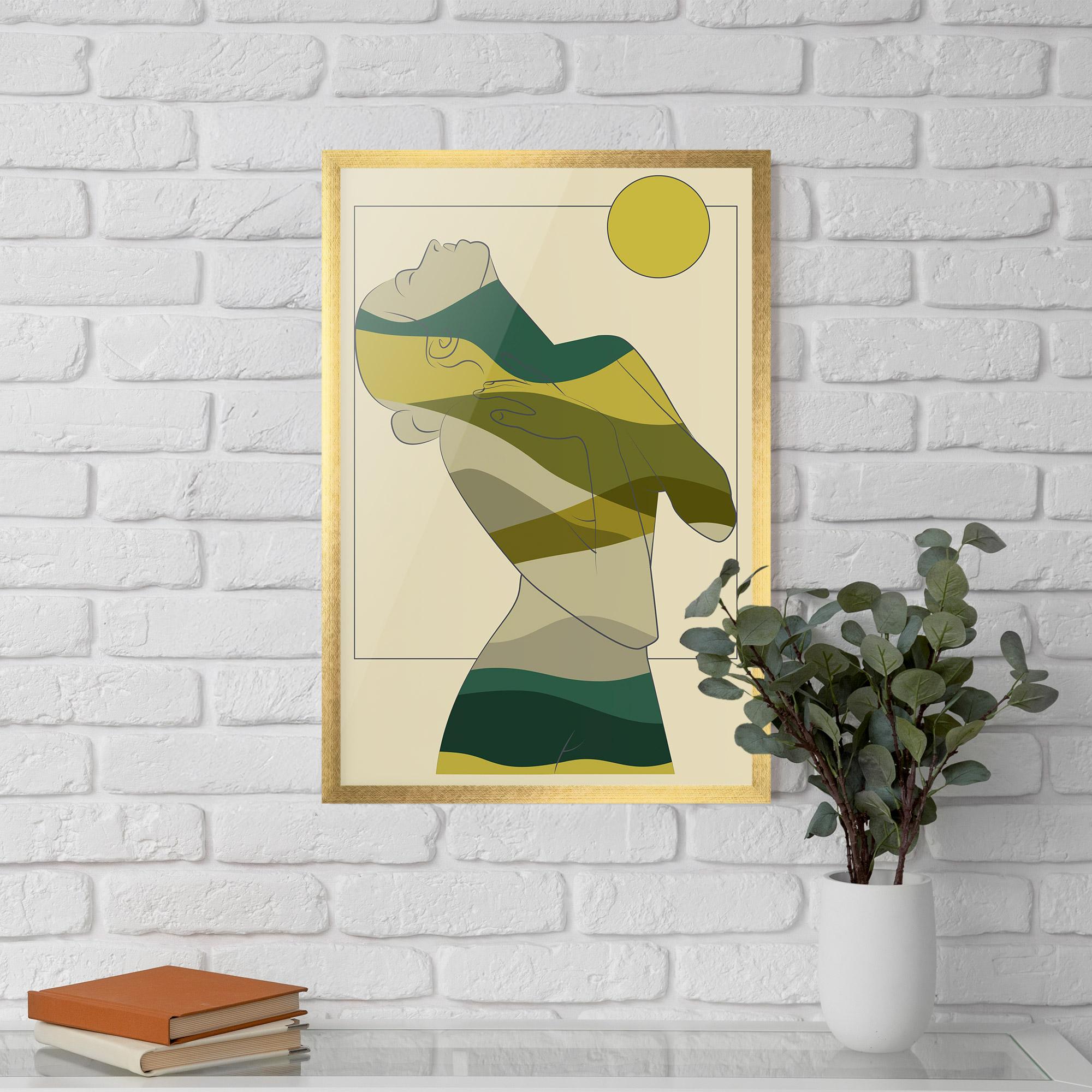 Gerahmte Poster Green Nature Woman mockup 5