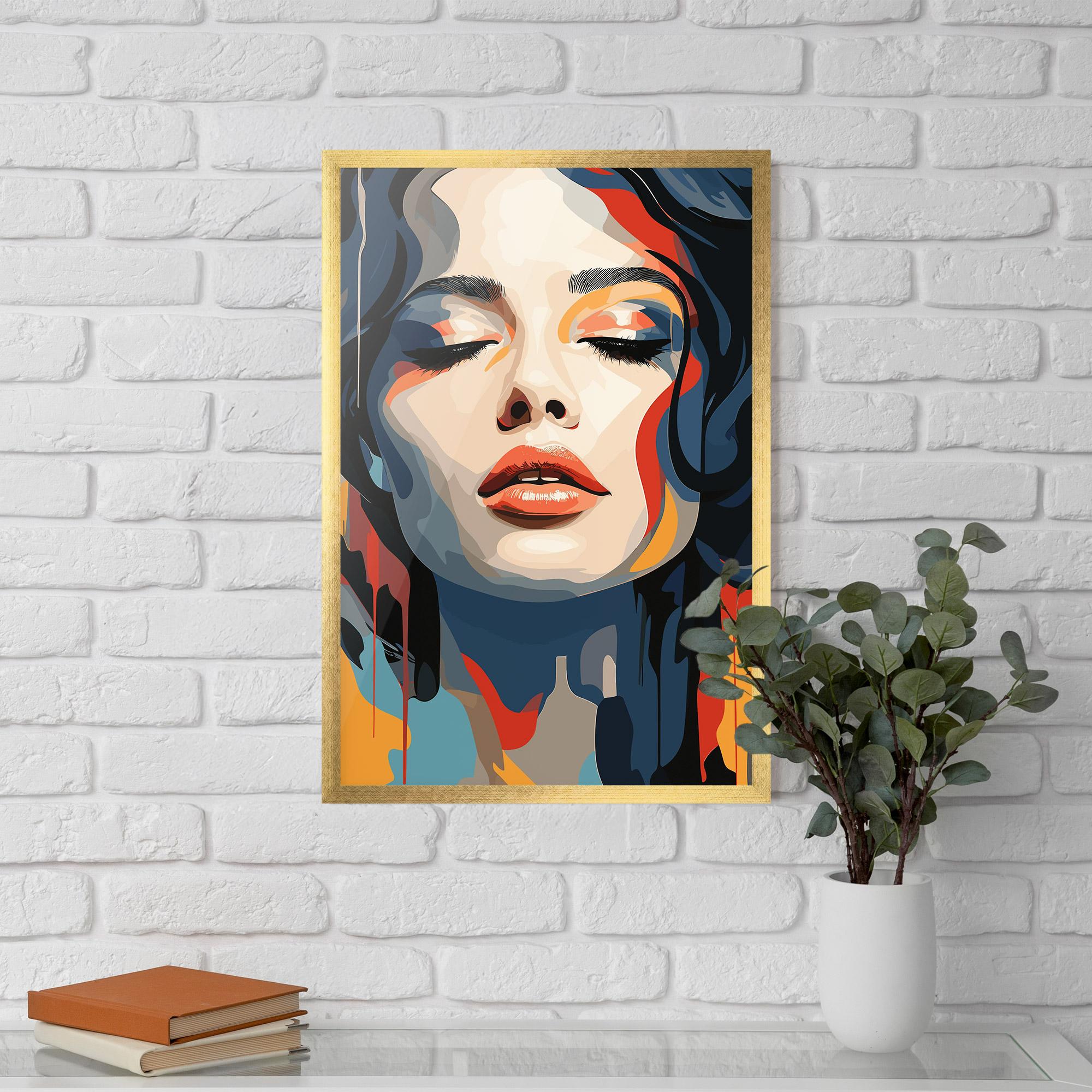 Gerahmte Poster Juicy Abstract Lips mockup 5