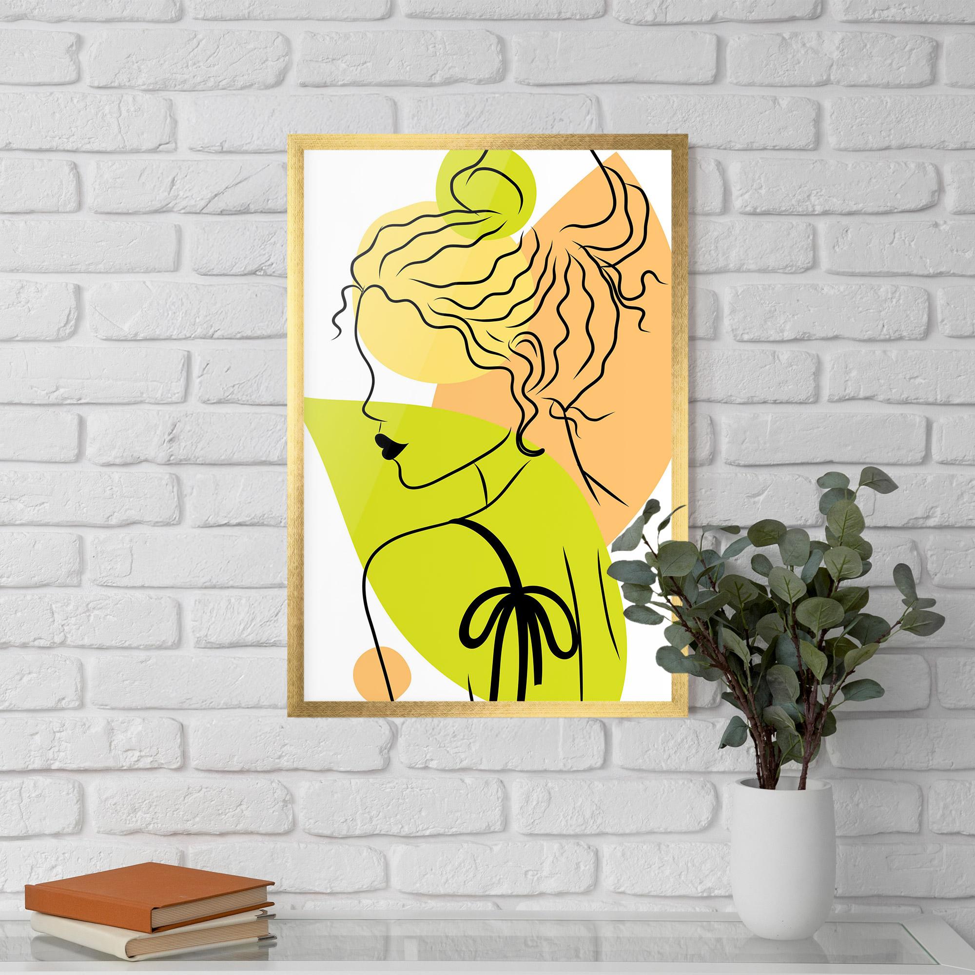 Gerahmte Poster Lime Woman mockup 5