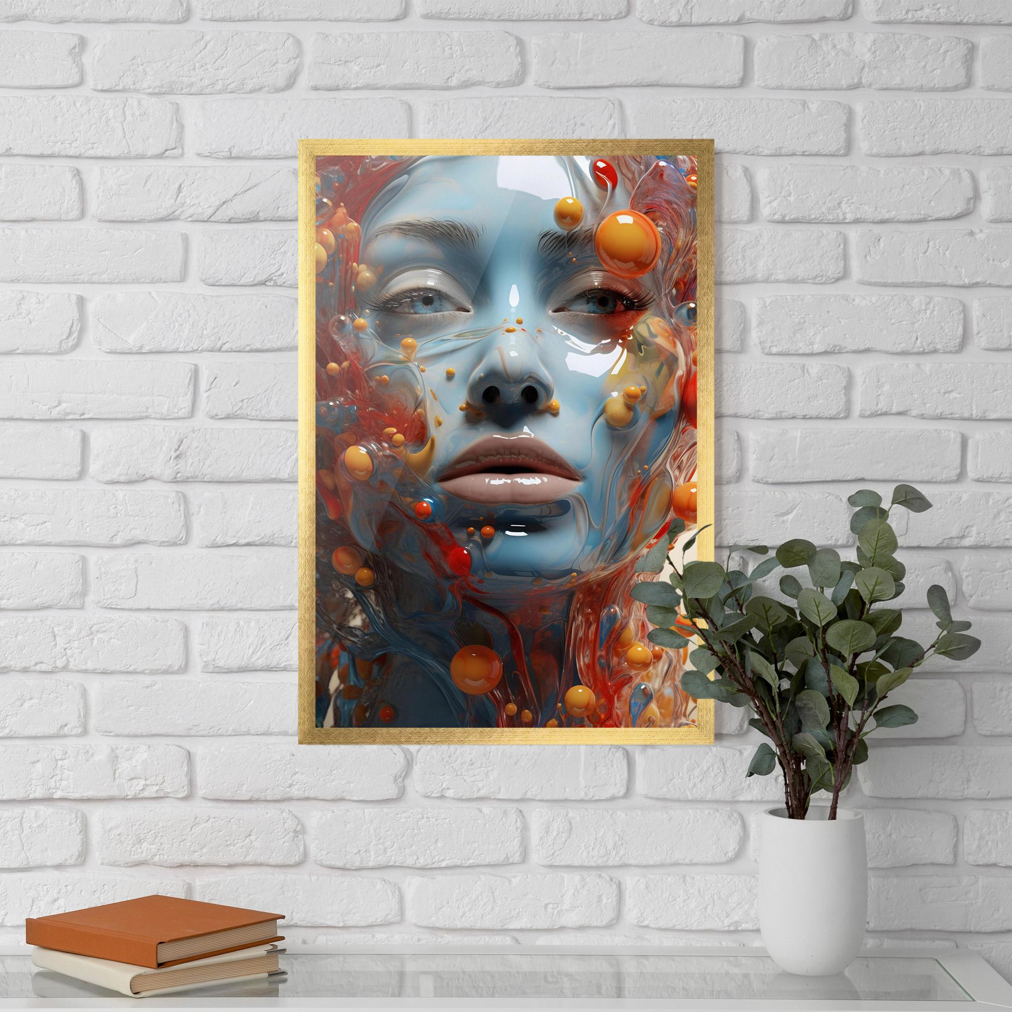 Gerahmte Poster Pretty Blue Face mockup 5