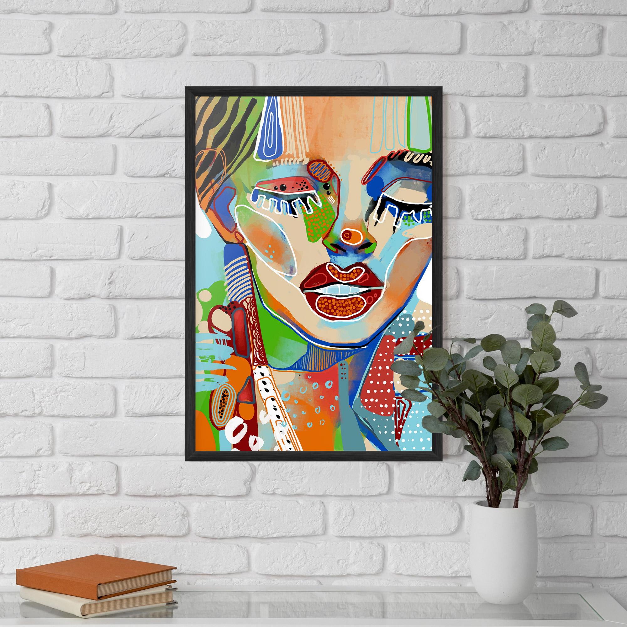 Gerahmte Poster Abstract Art Woman mockup 5