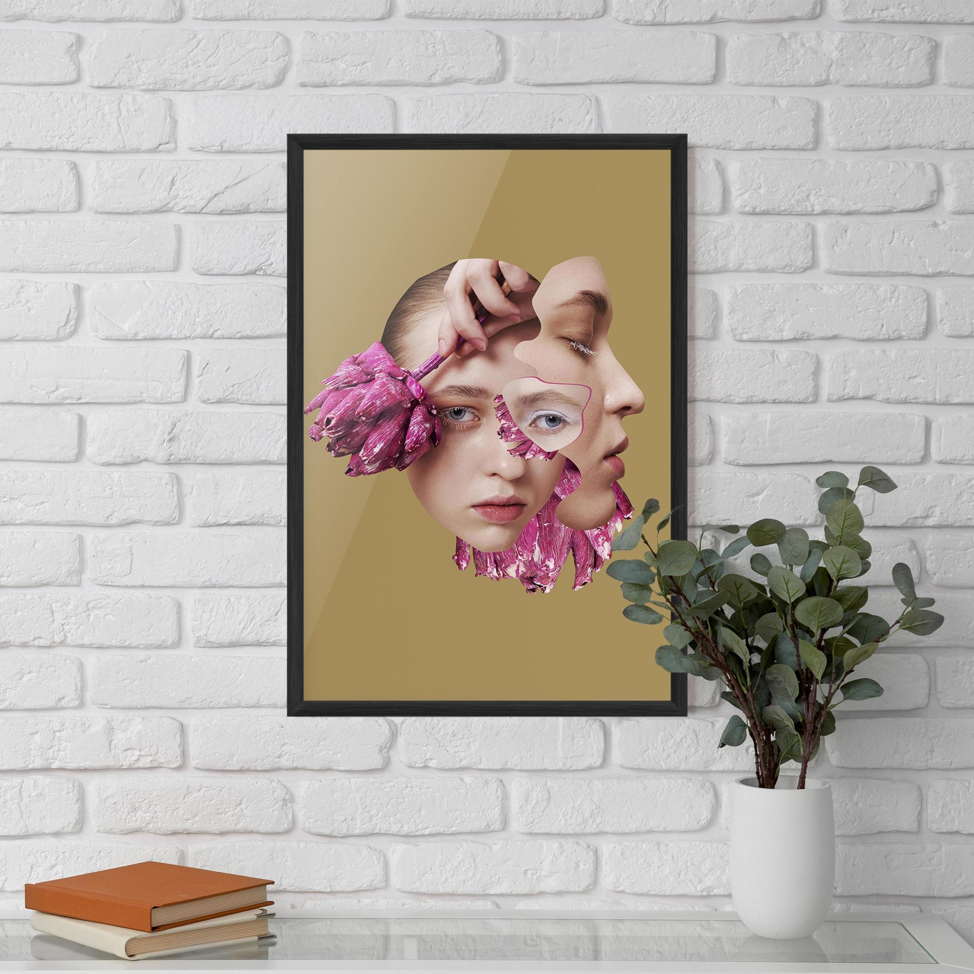 Gerahmte Poster Abstract Combination Face mockup 5