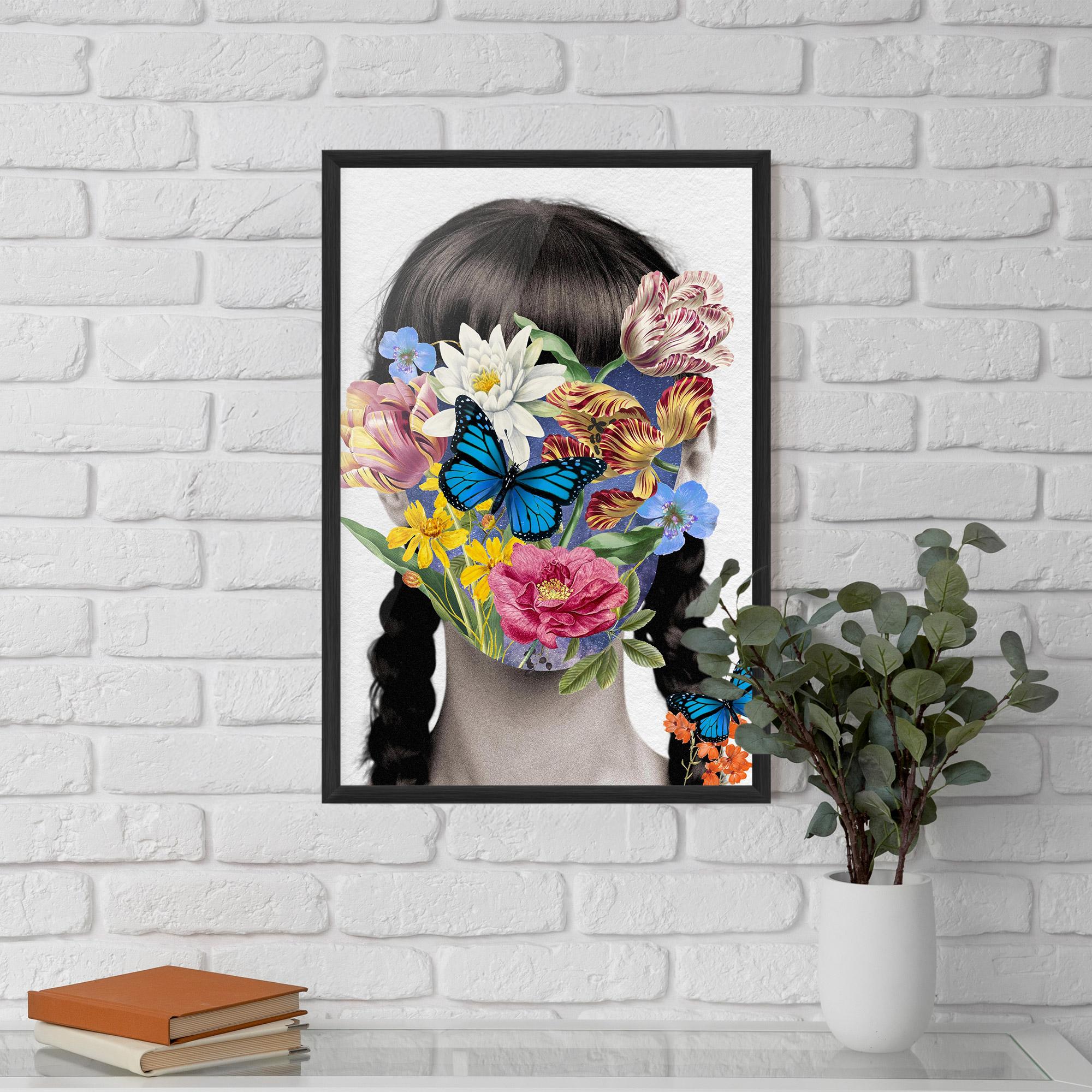 Gerahmte Poster Flower Face Woman mockup 5