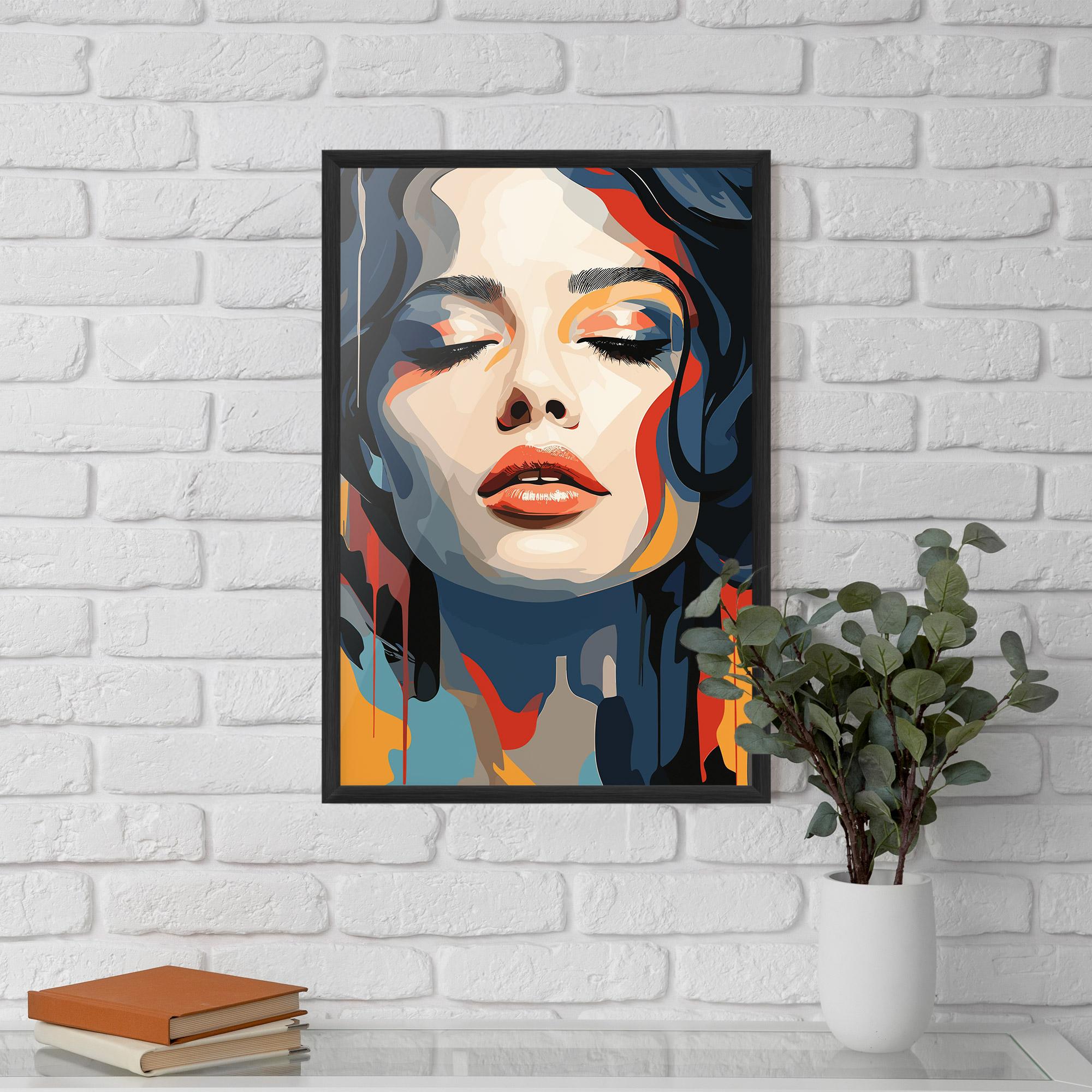 Gerahmte Poster Juicy Abstract Lips mockup 5
