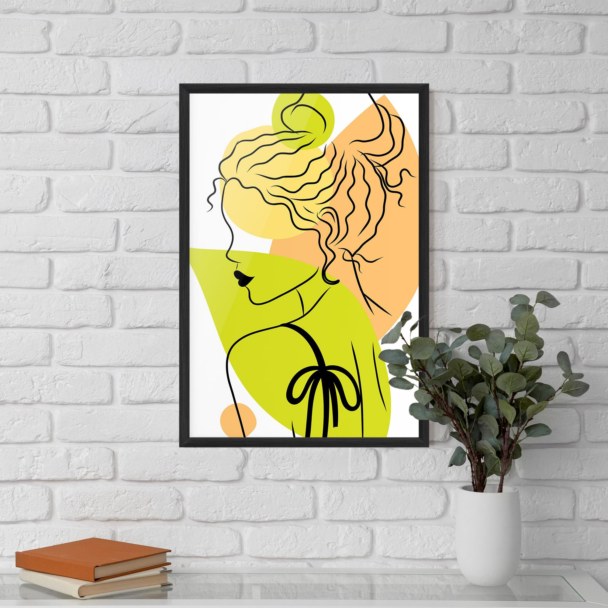 Gerahmte Poster Lime Woman mockup 5