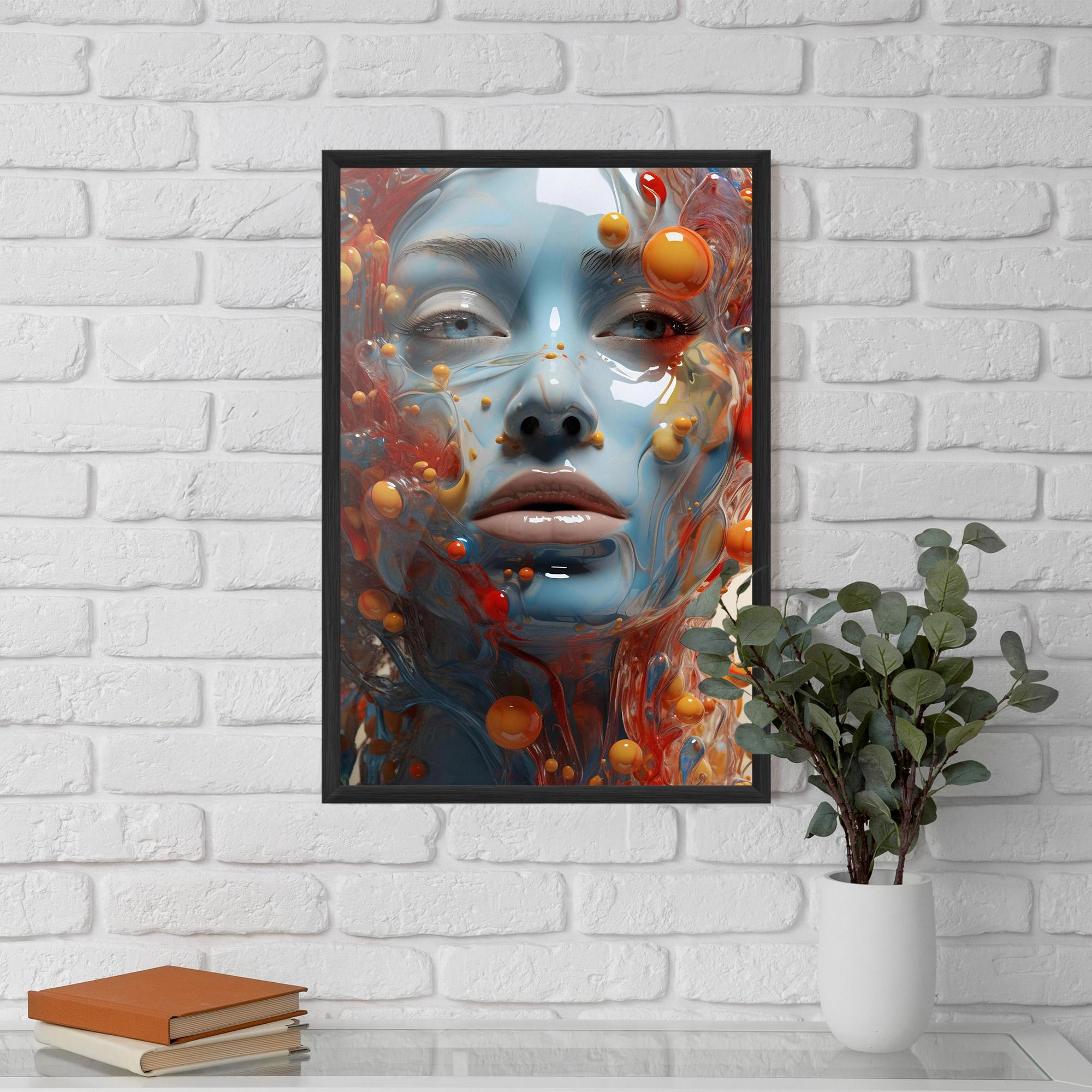 Gerahmte Poster Pretty Blue Face mockup 5