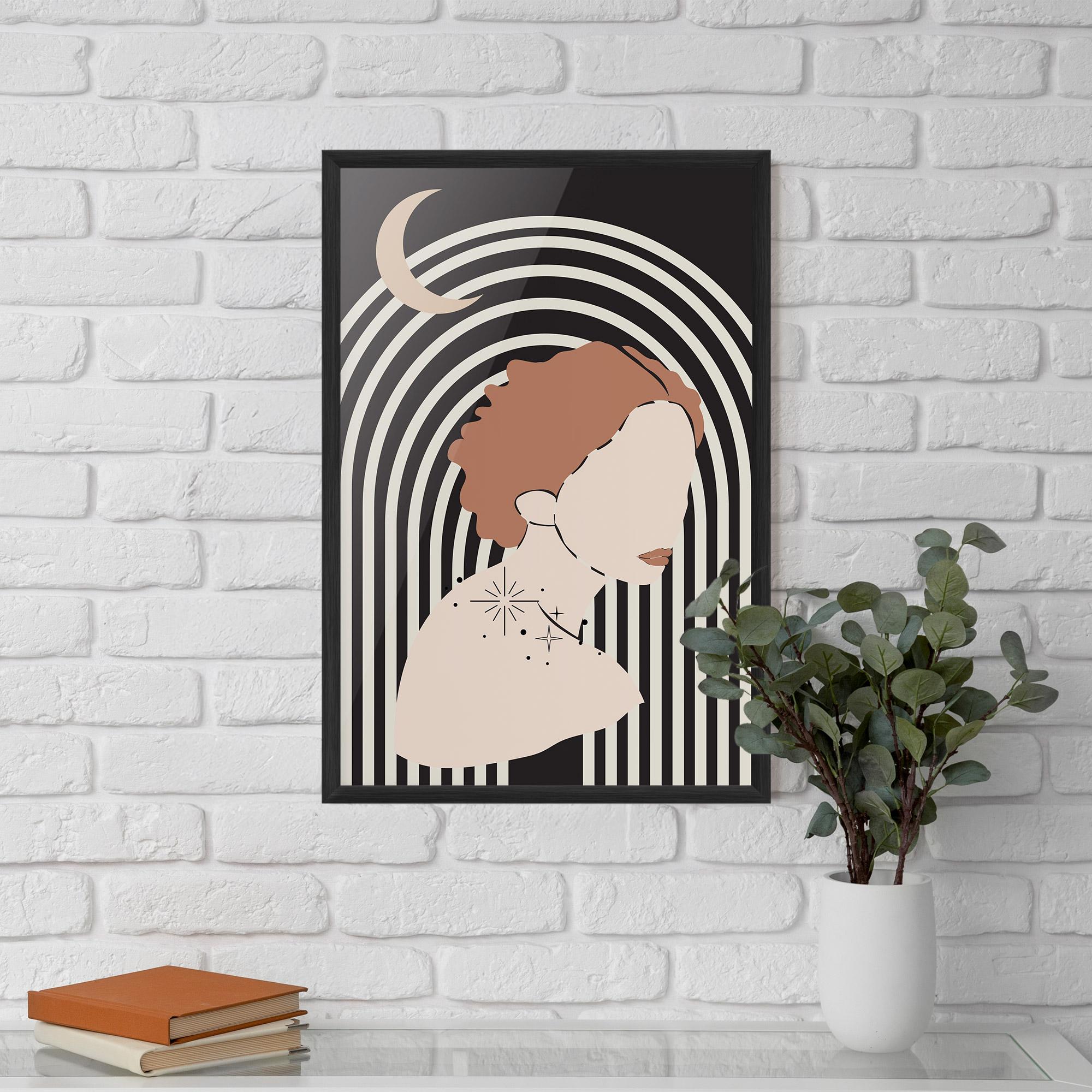 Gerahmte Poster Woman Orange Lips mockup 5