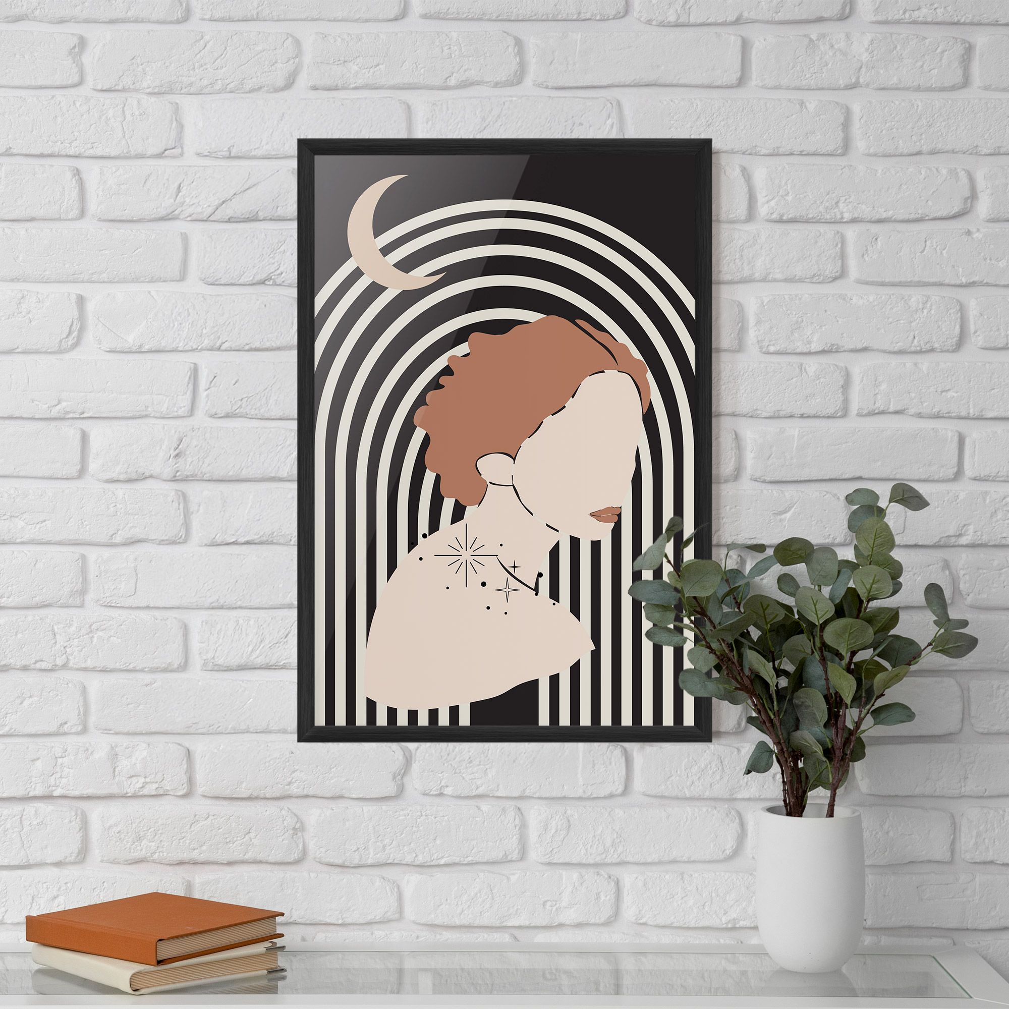 Woman Orange Lips mockup 5