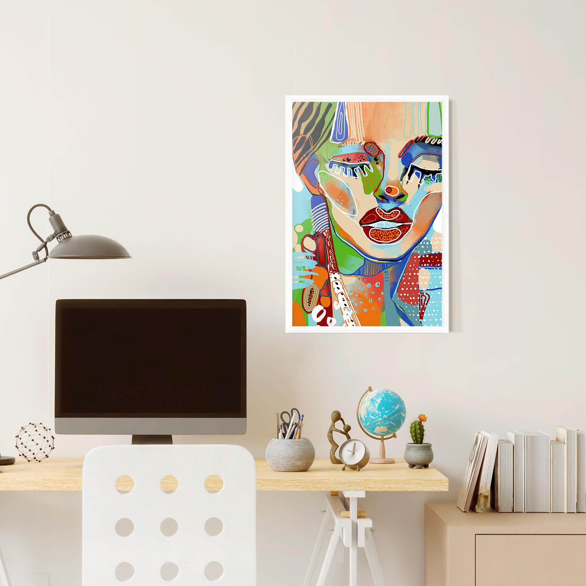 Gerahmte Poster Abstract Art Woman mockup 6