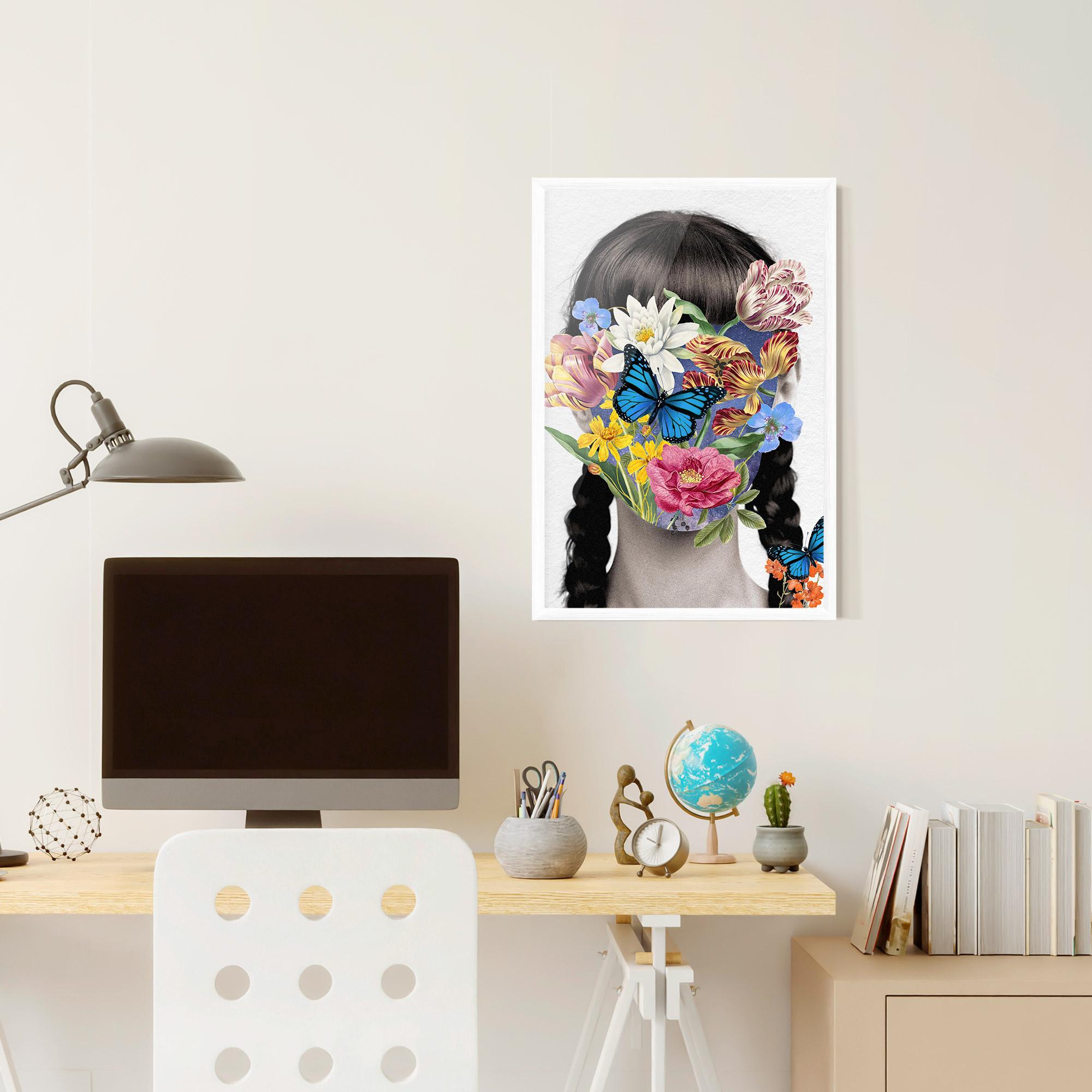 Gerahmte Poster Flower Face Woman mockup 6