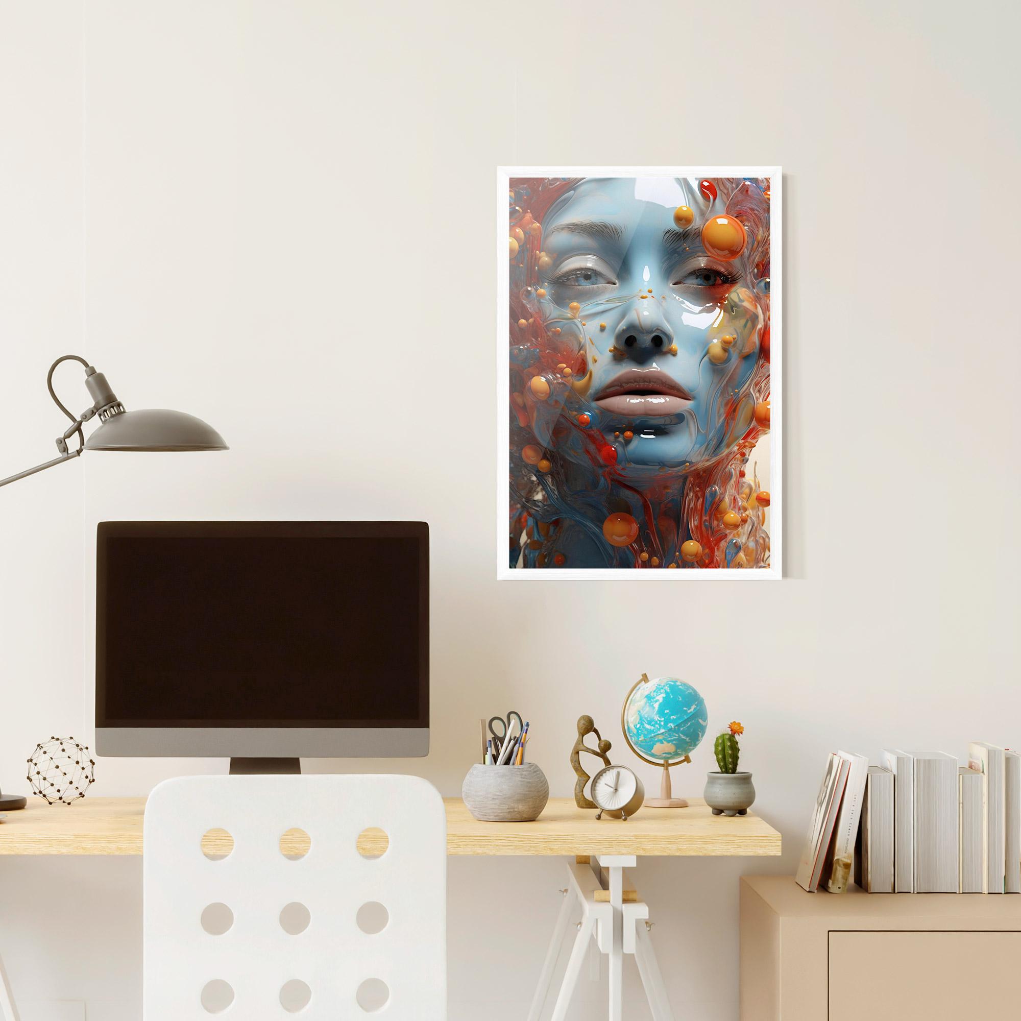 Gerahmte Poster Pretty Blue Face mockup 6