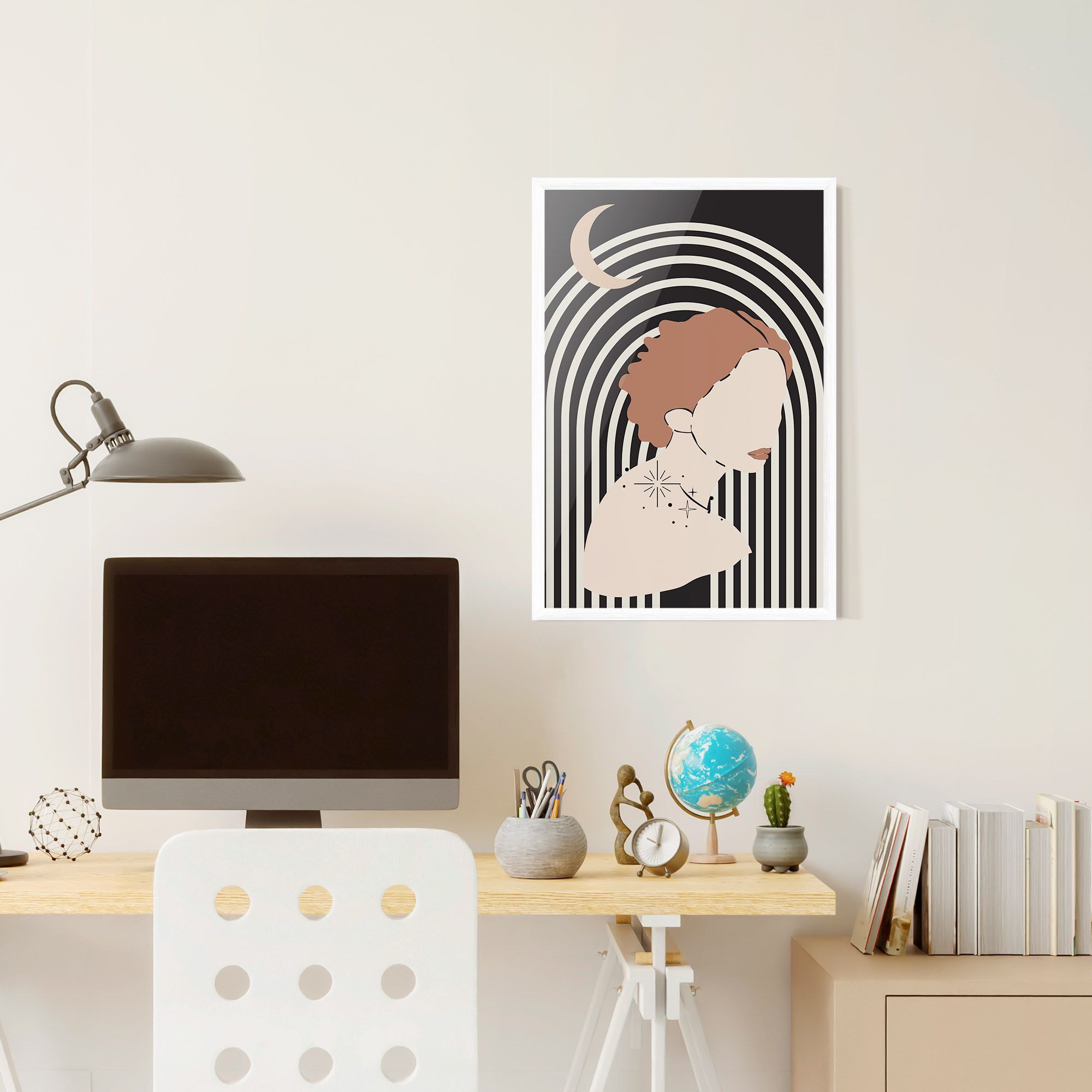 Woman Orange Lips mockup 6