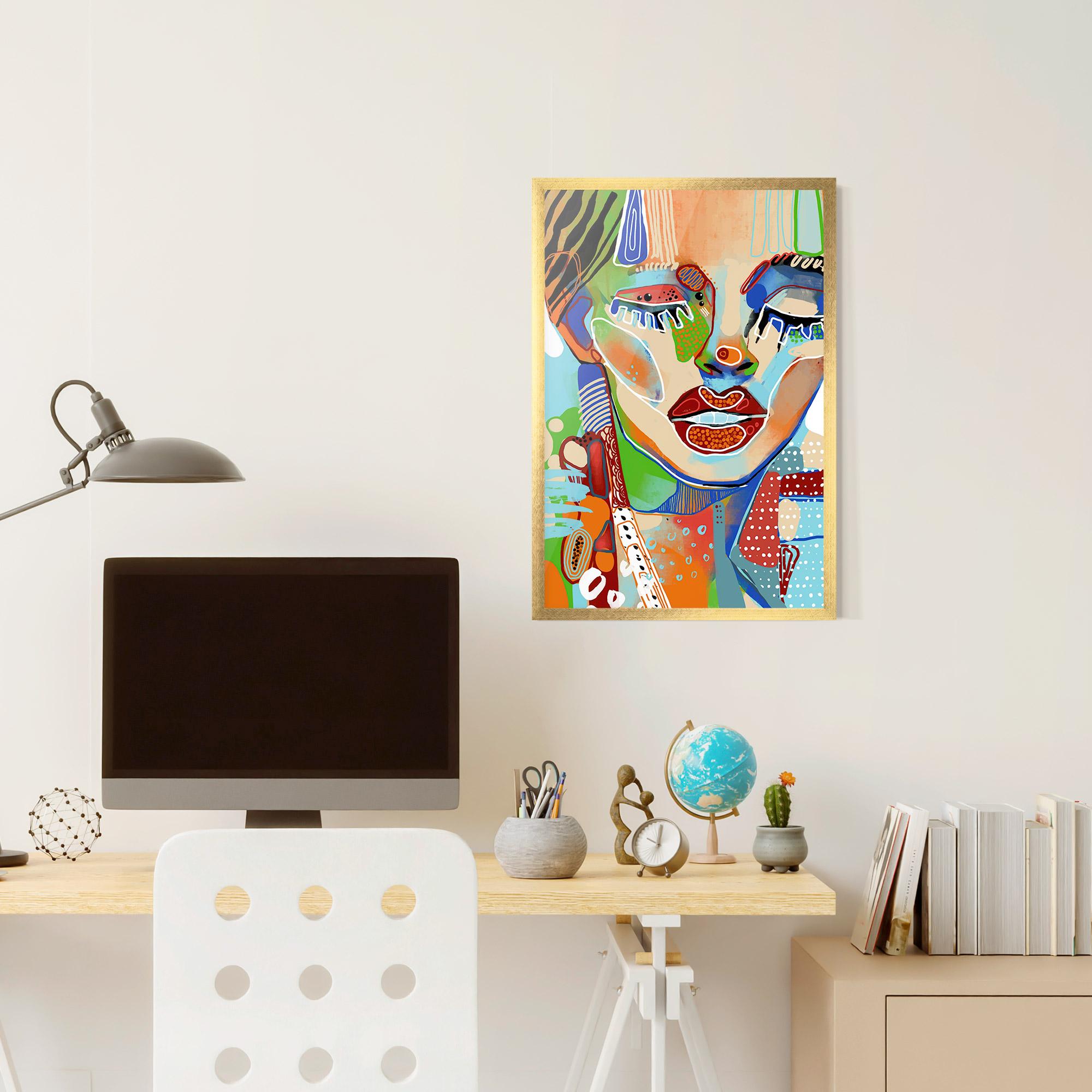 Gerahmte Poster Abstract Art Woman mockup 6