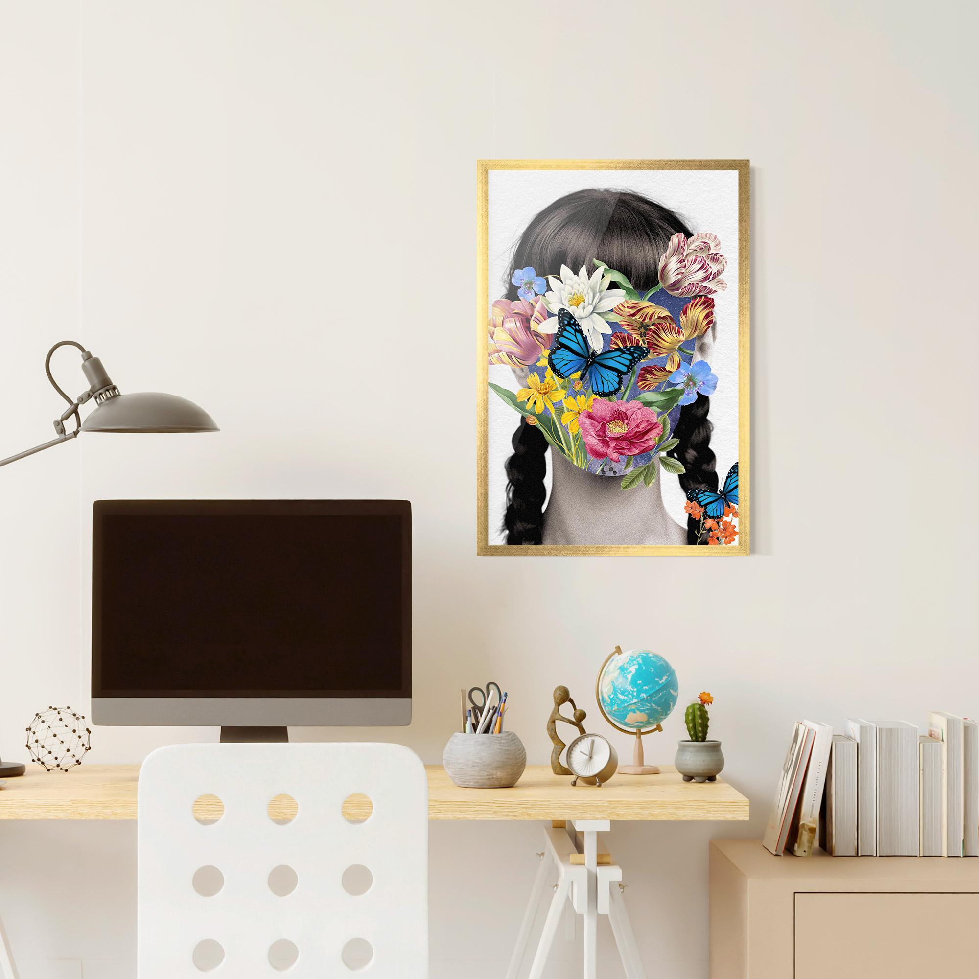 Gerahmte Poster Flower Face Woman mockup 6