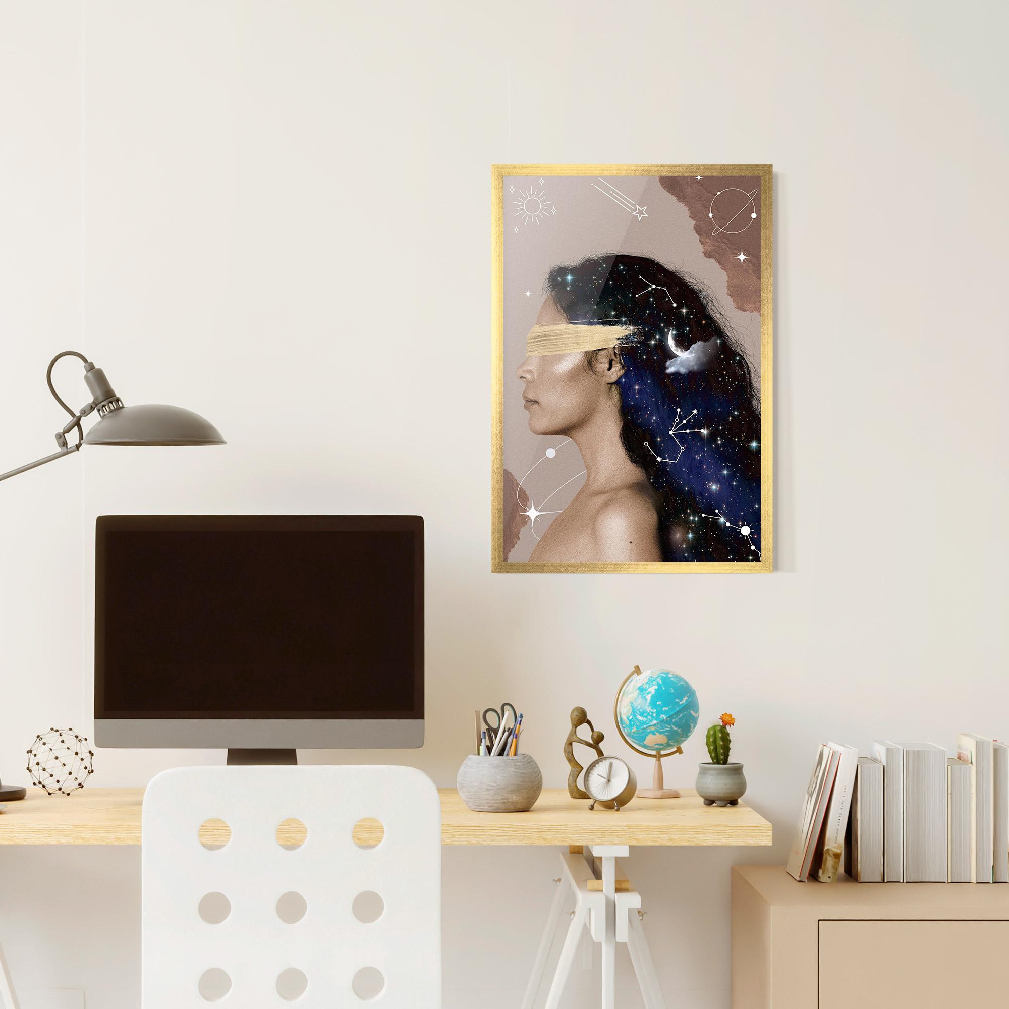 Gerahmte Poster Galaxy Hair mockup 6