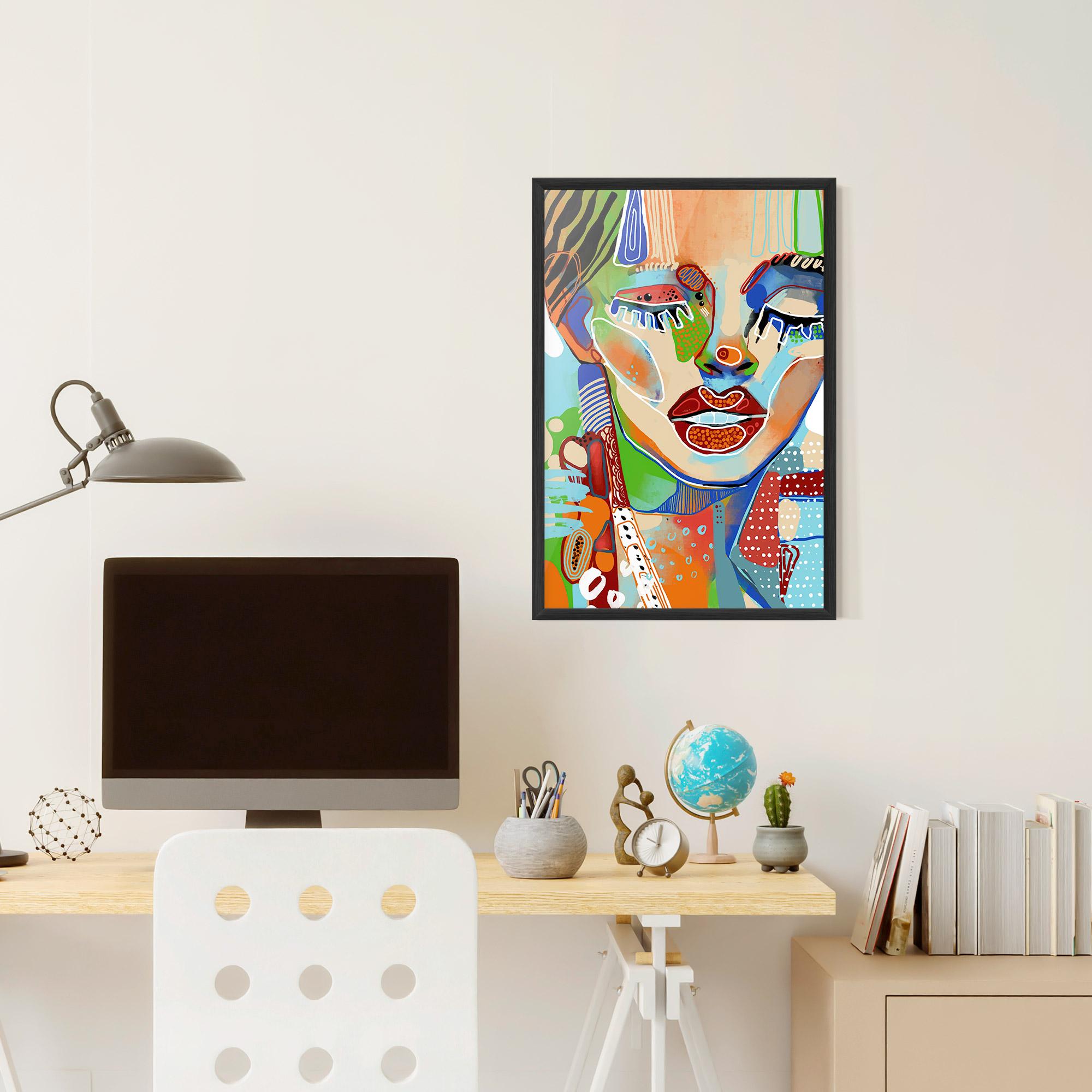 Gerahmte Poster Abstract Art Woman mockup 6