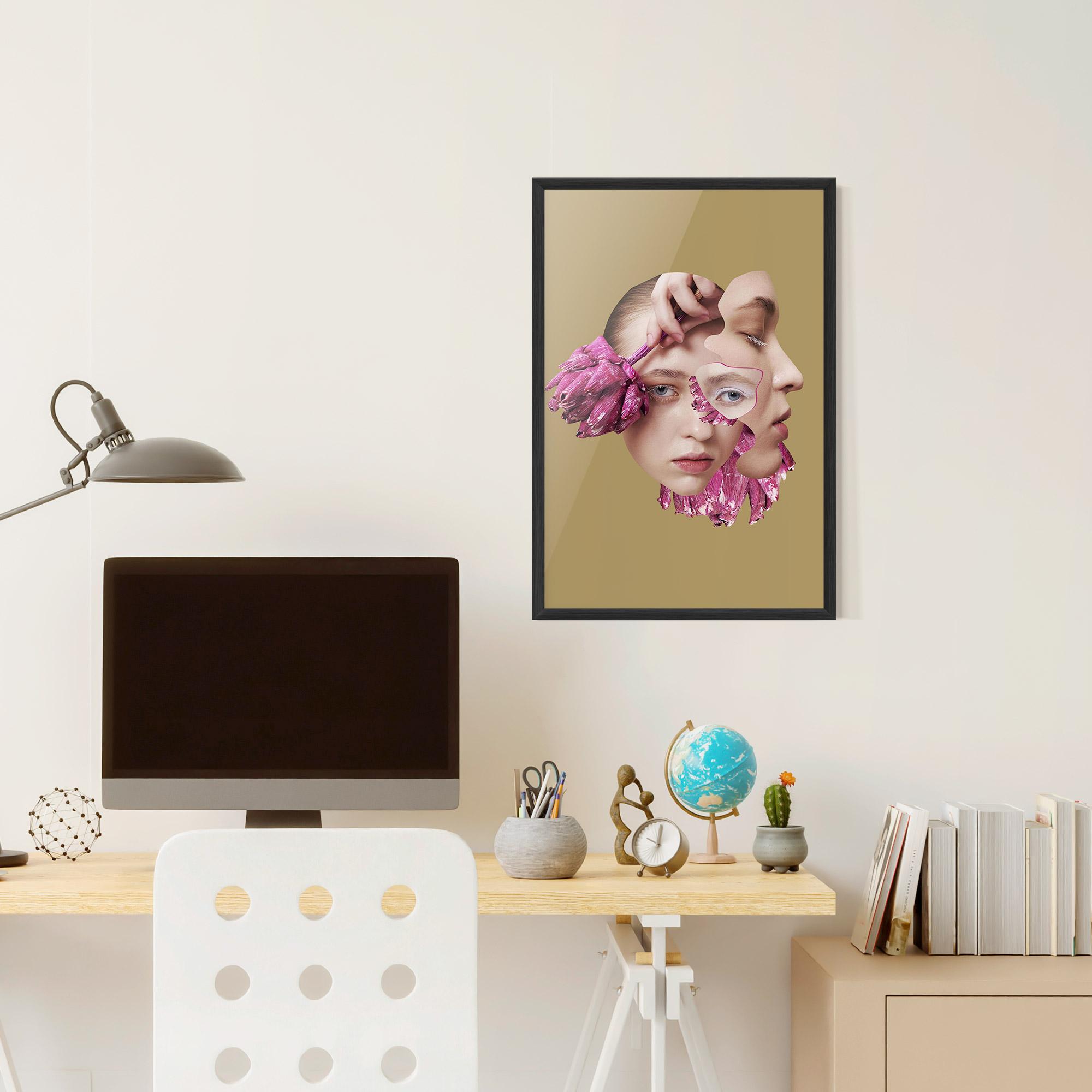 Gerahmte Poster Abstract Combination Face mockup 6