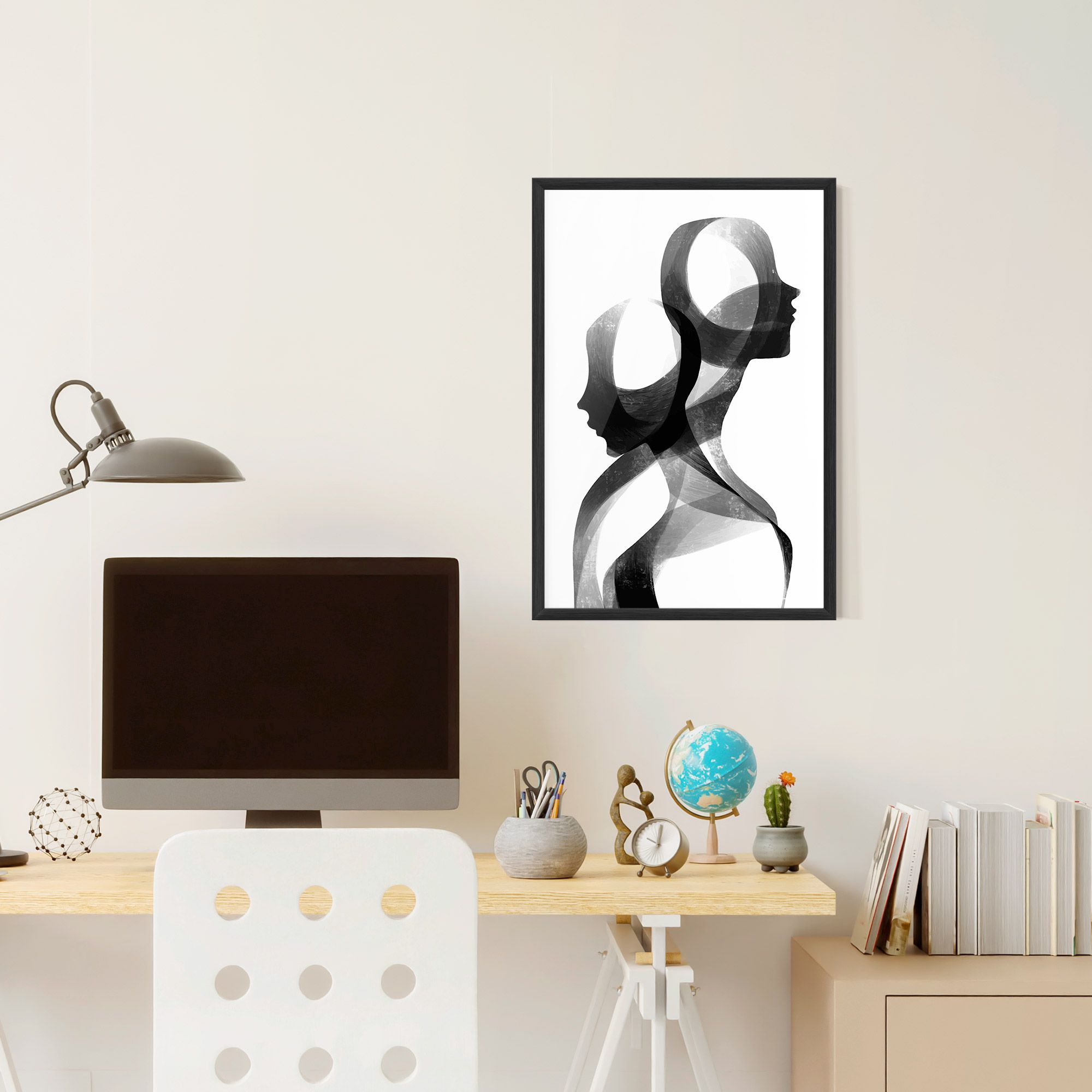 Abstract Grey Couple mockup 6