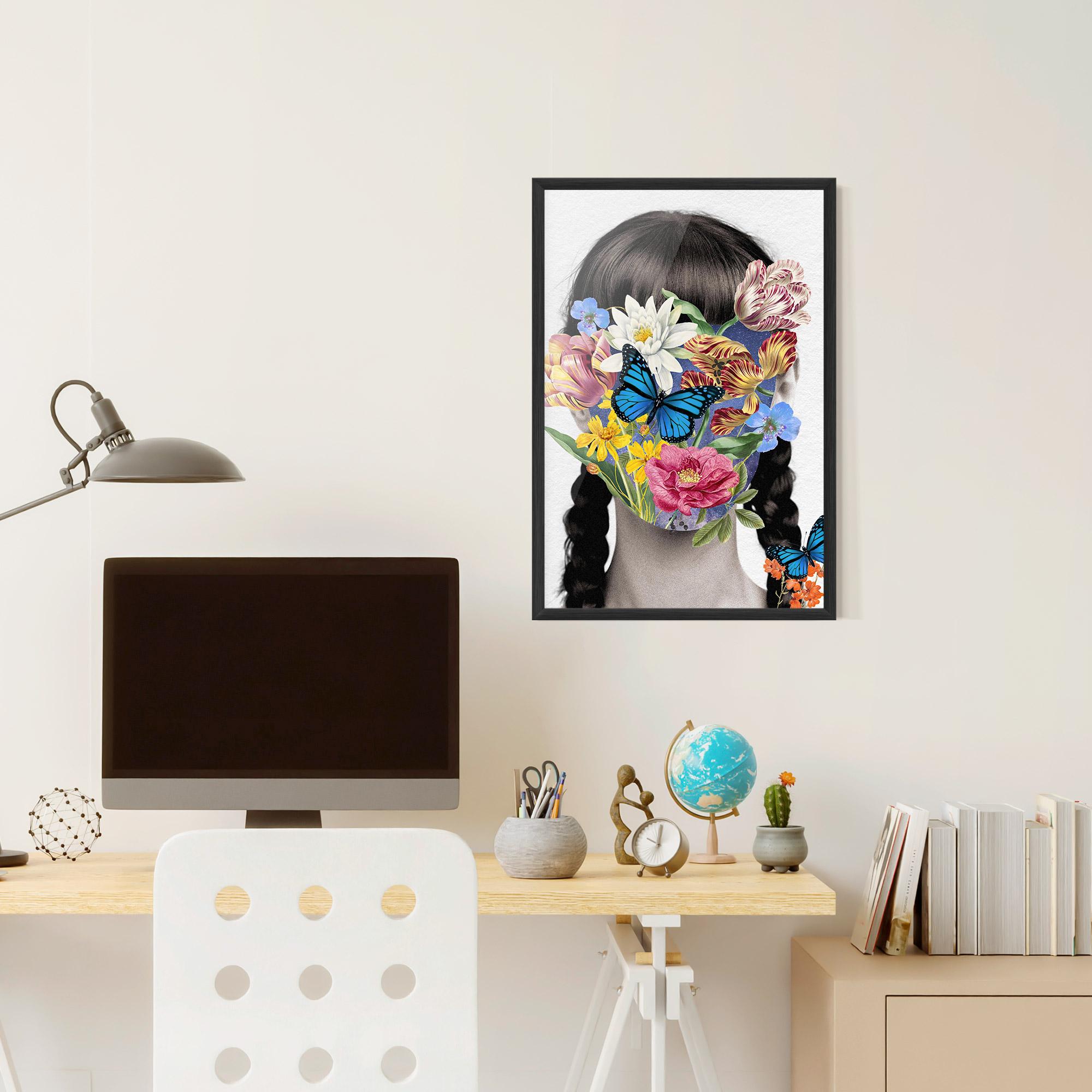 Gerahmte Poster Flower Face Woman mockup 6