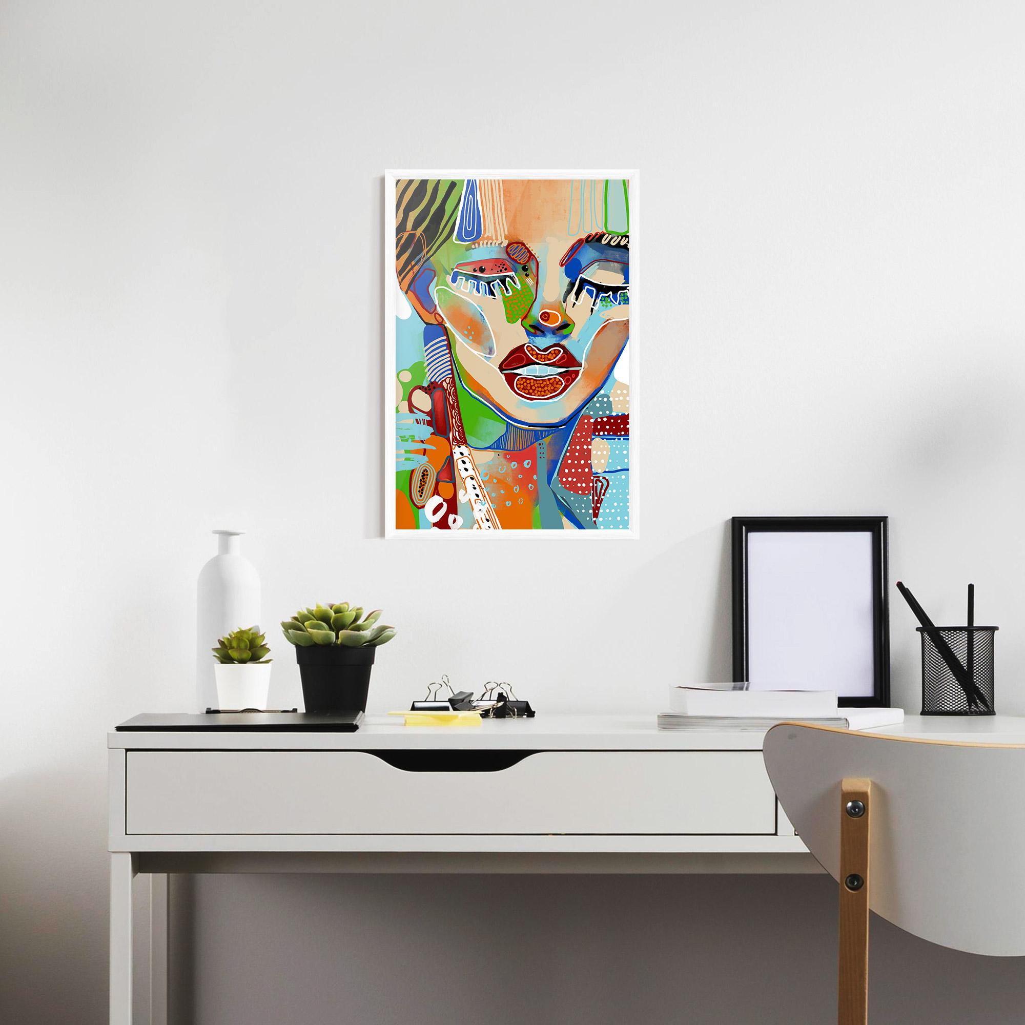 Gerahmte Poster Abstract Art Woman mockup 7