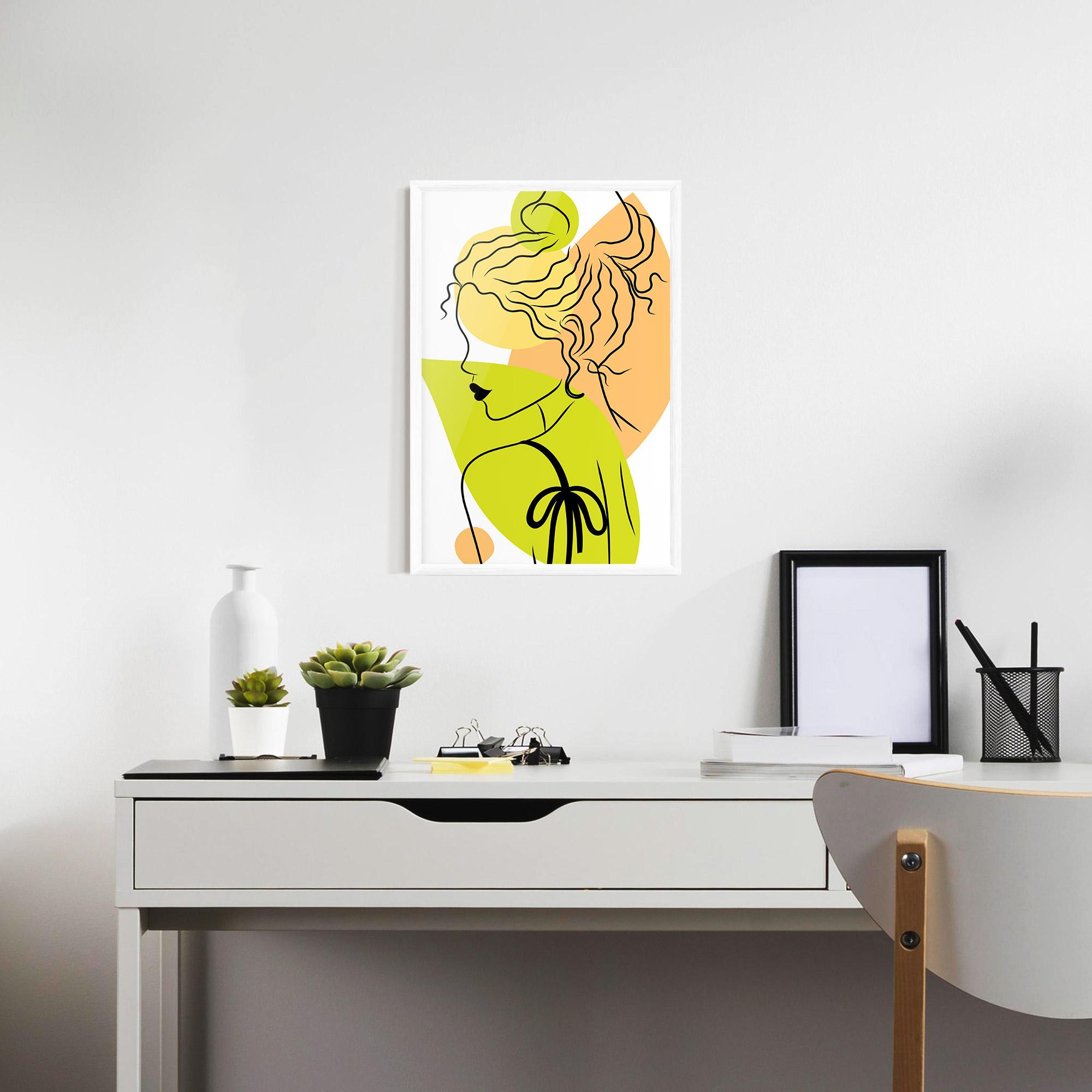 Gerahmte Poster Lime Woman mockup 7