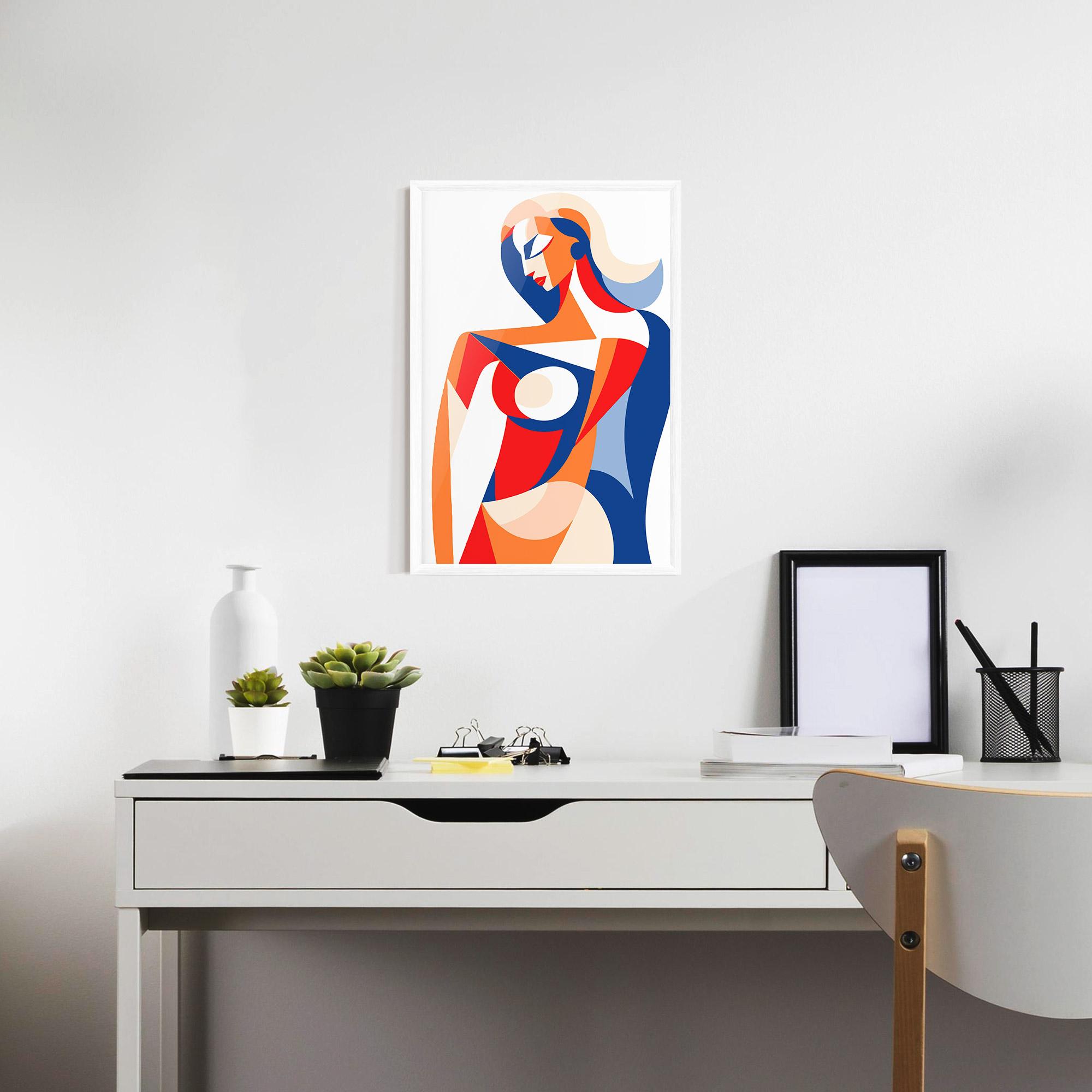 Gerahmte Poster White Hair Woman mockup 7