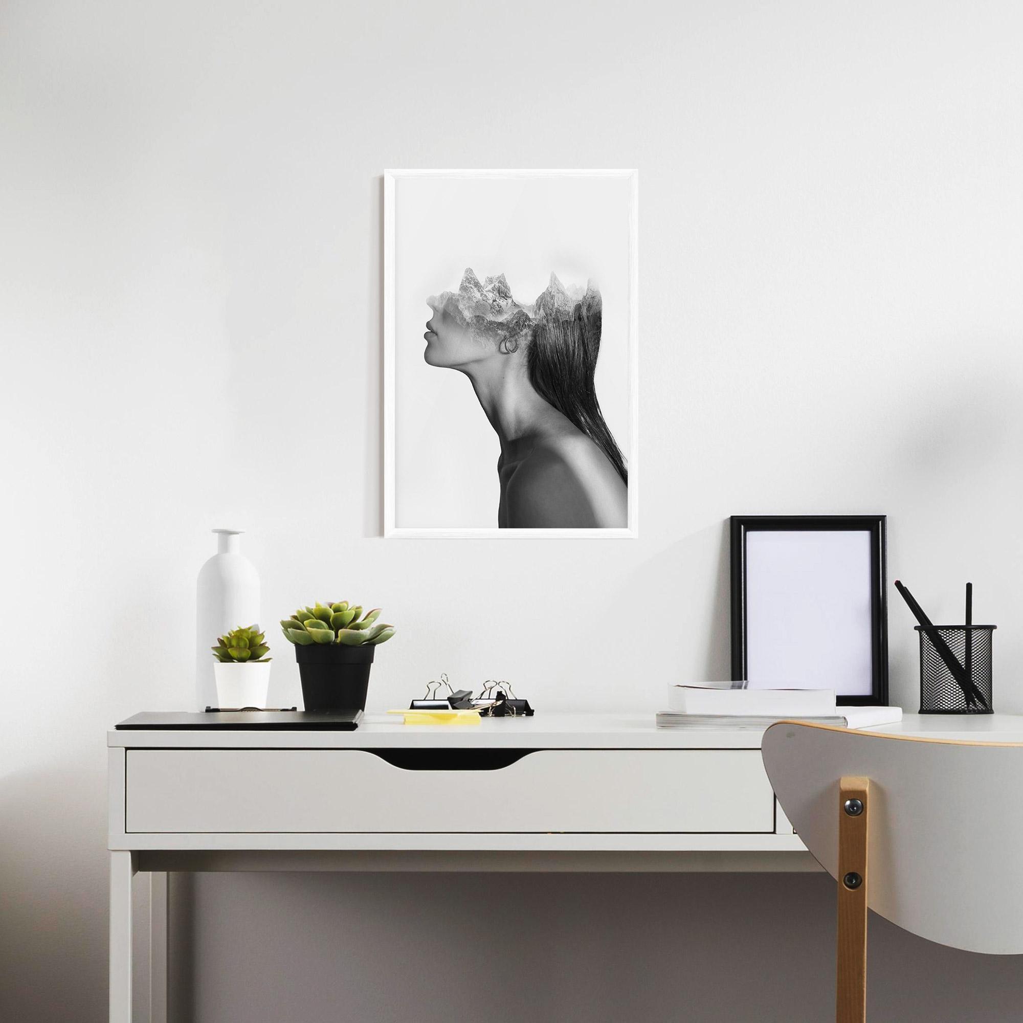 Gerahmte Poster Woman Mountains View mockup 7