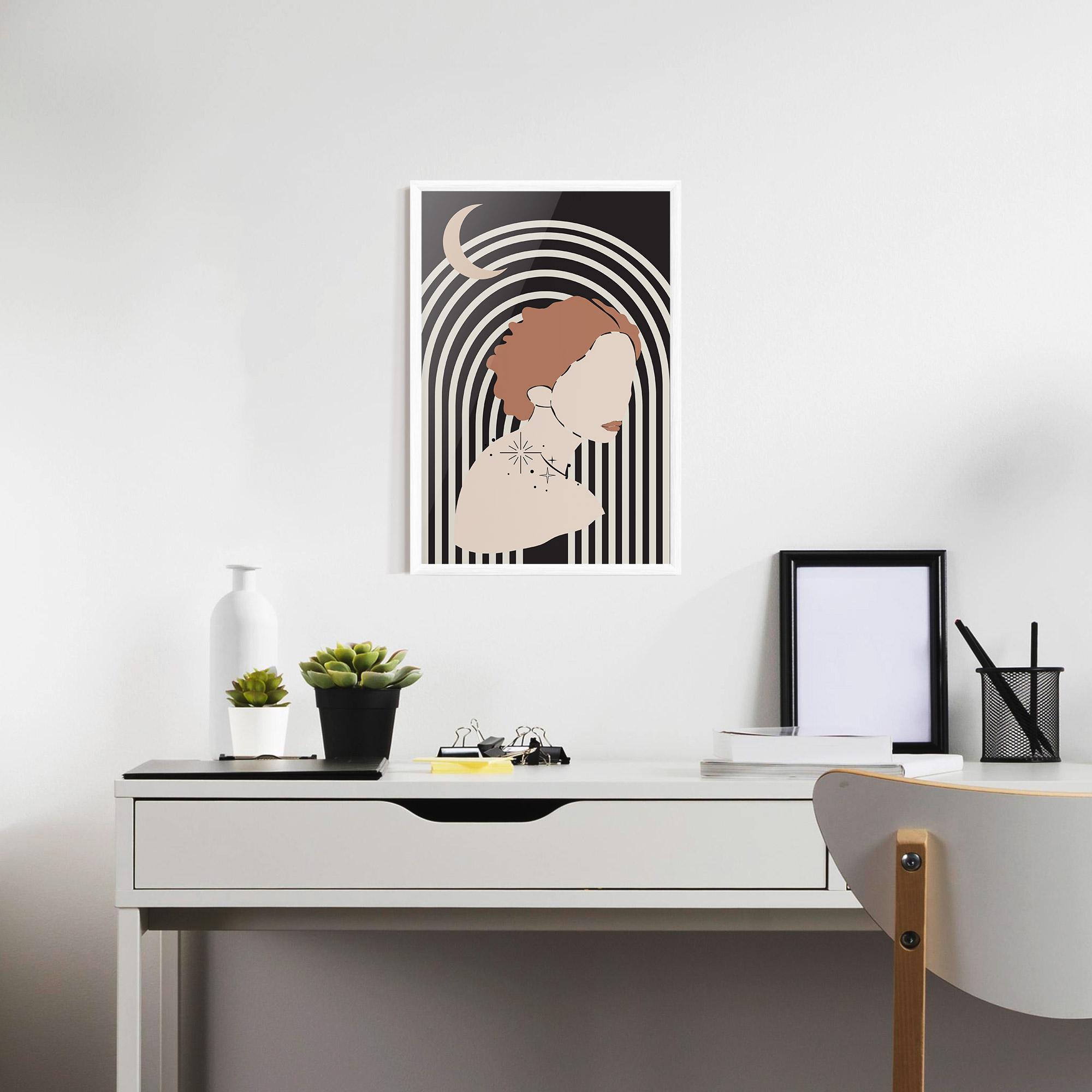 Gerahmte Poster Woman Orange Lips mockup 7