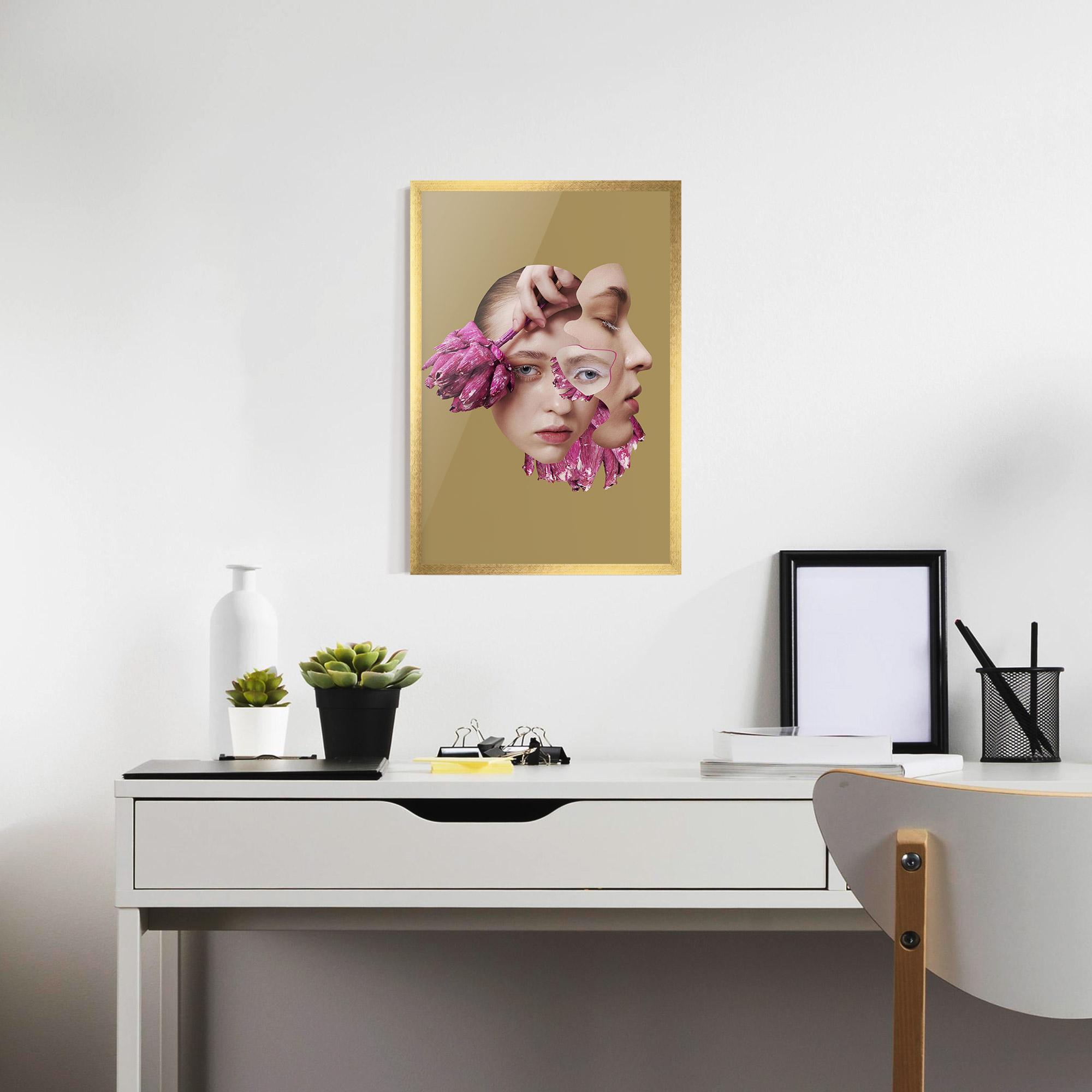 Gerahmte Poster Abstract Combination Face mockup 7