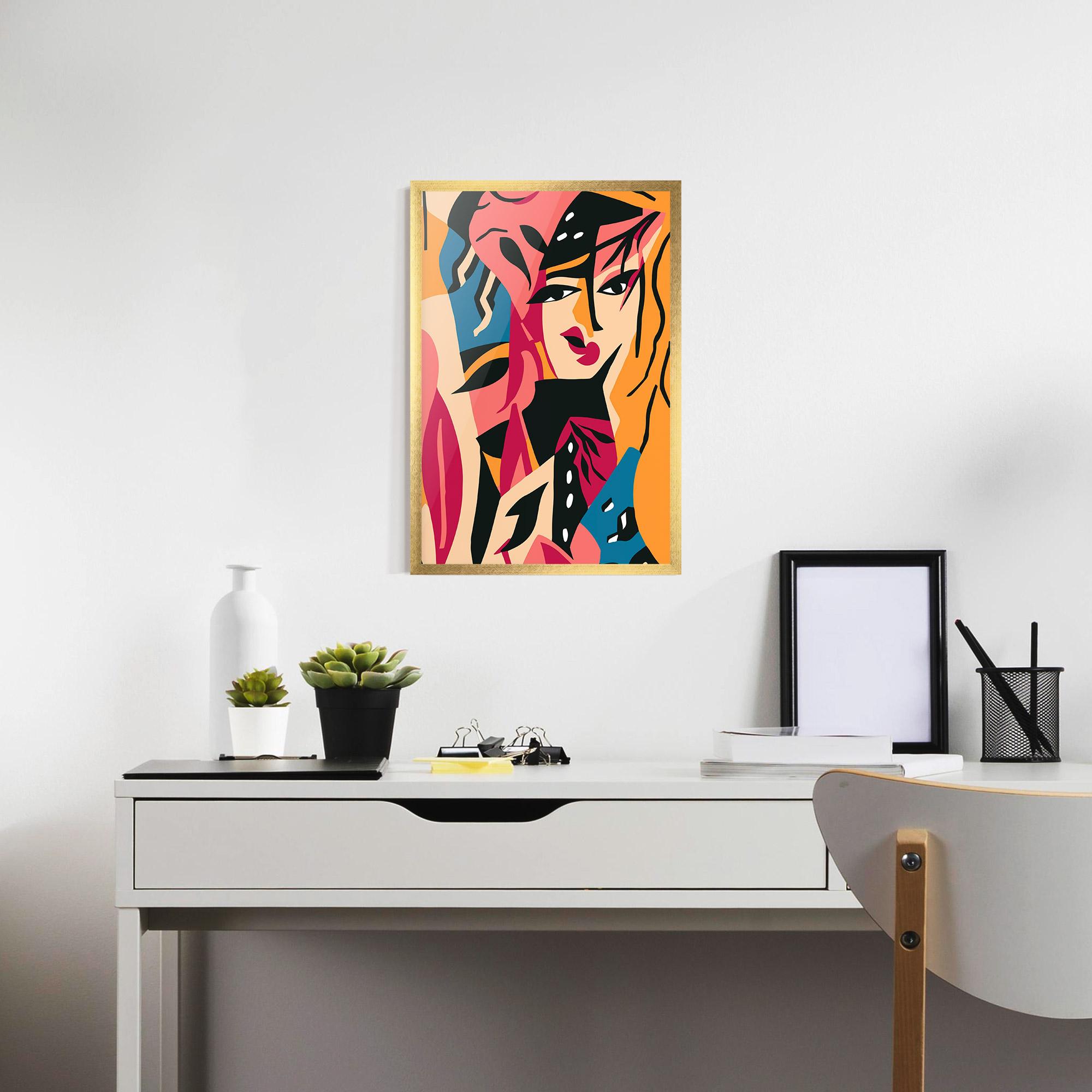 Gerahmte Poster Crowd Face mockup 7