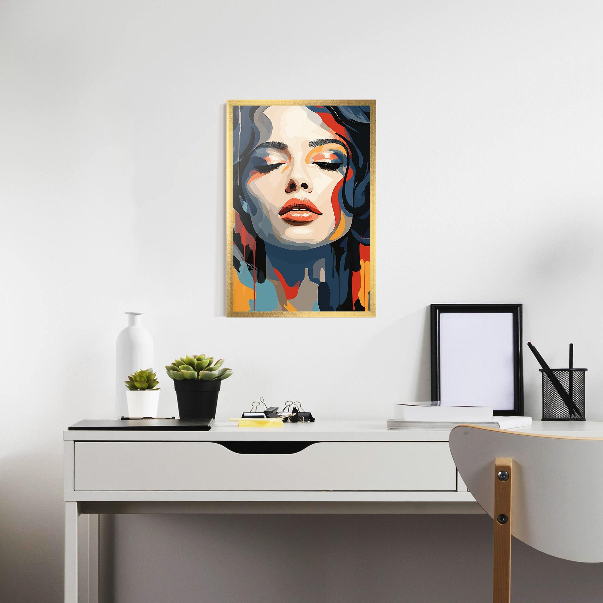 Gerahmte Poster Juicy Abstract Lips mockup 7