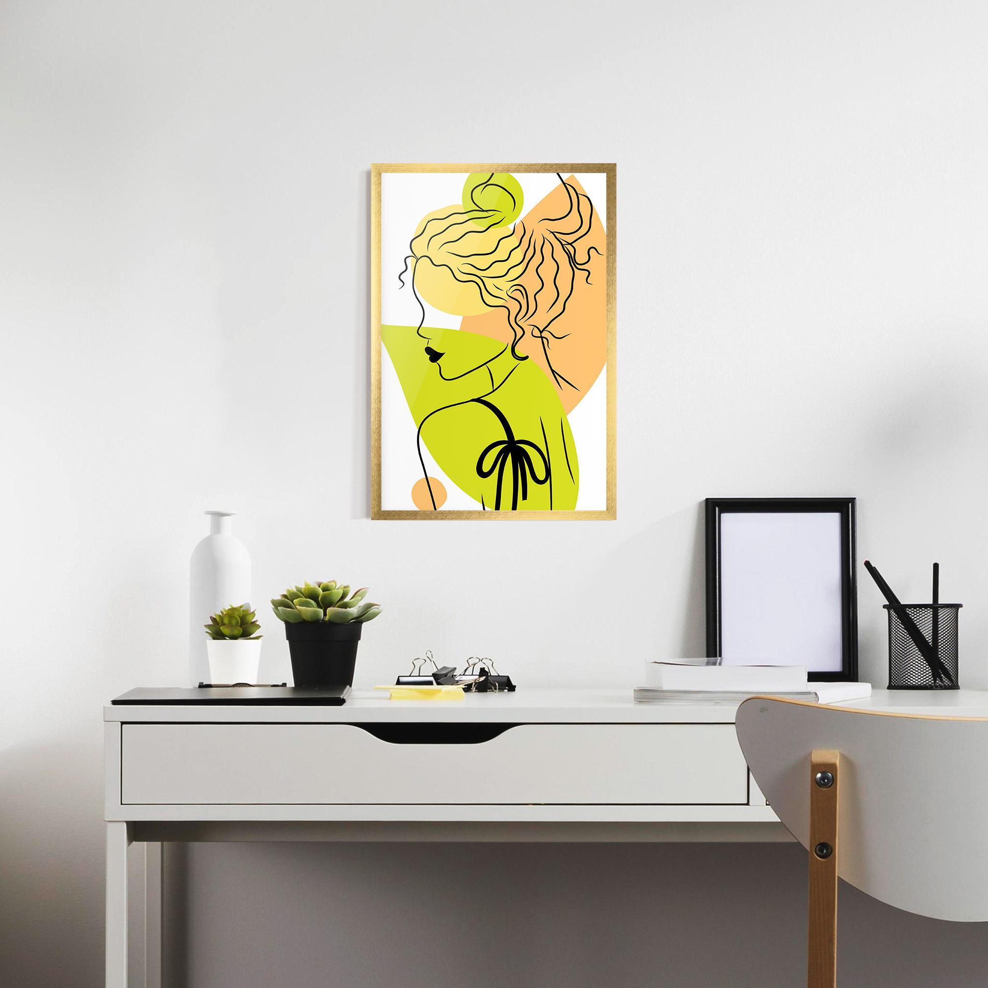 Gerahmte Poster Lime Woman mockup 7