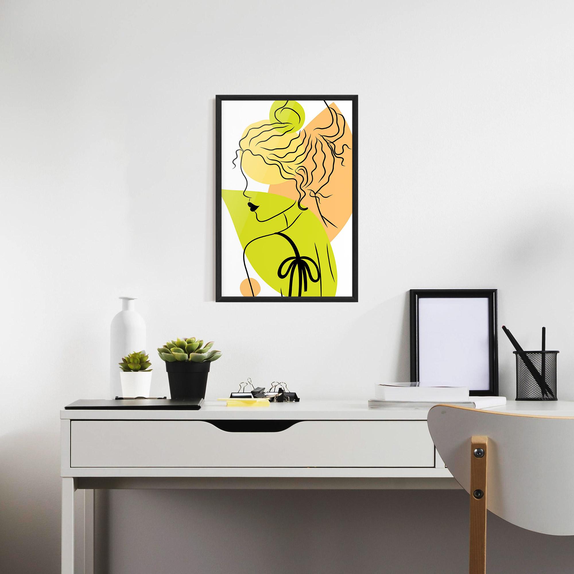 Gerahmte Poster Lime Woman mockup 7