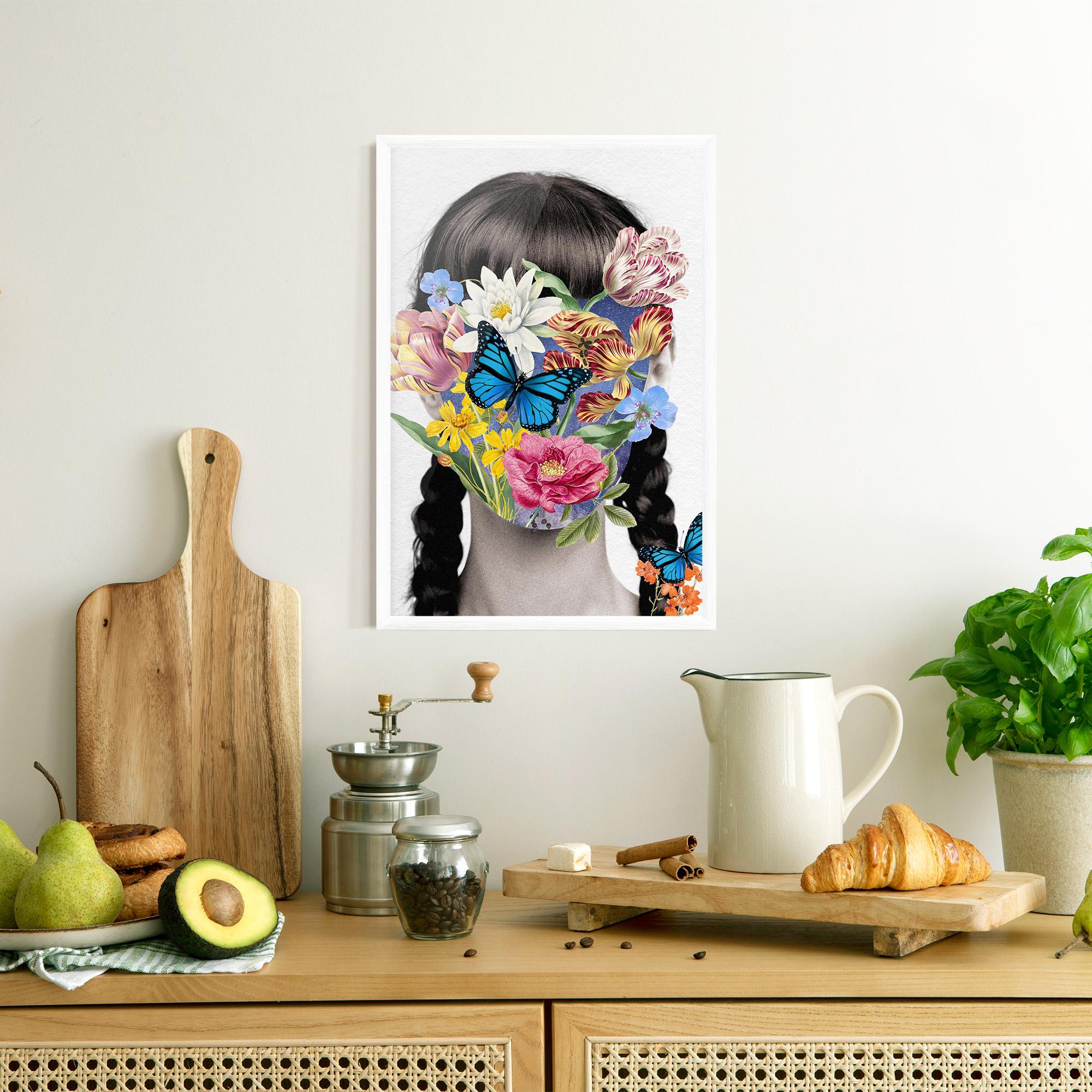 Gerahmte Poster Flower Face Woman mockup 8