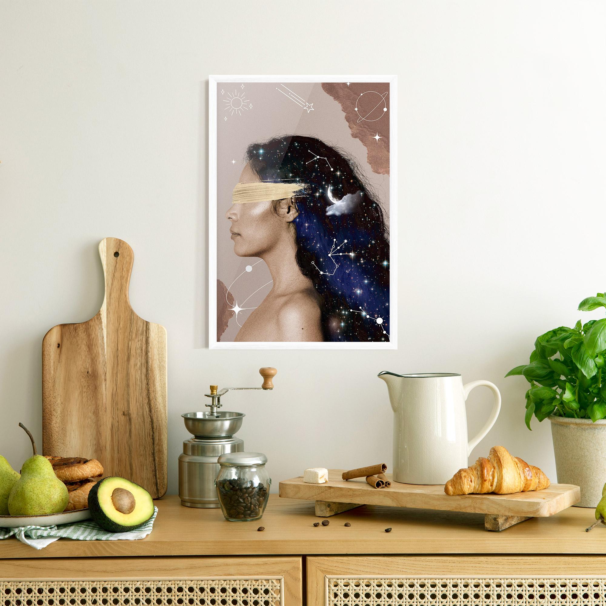 Gerahmte Poster Galaxy Hair mockup 8