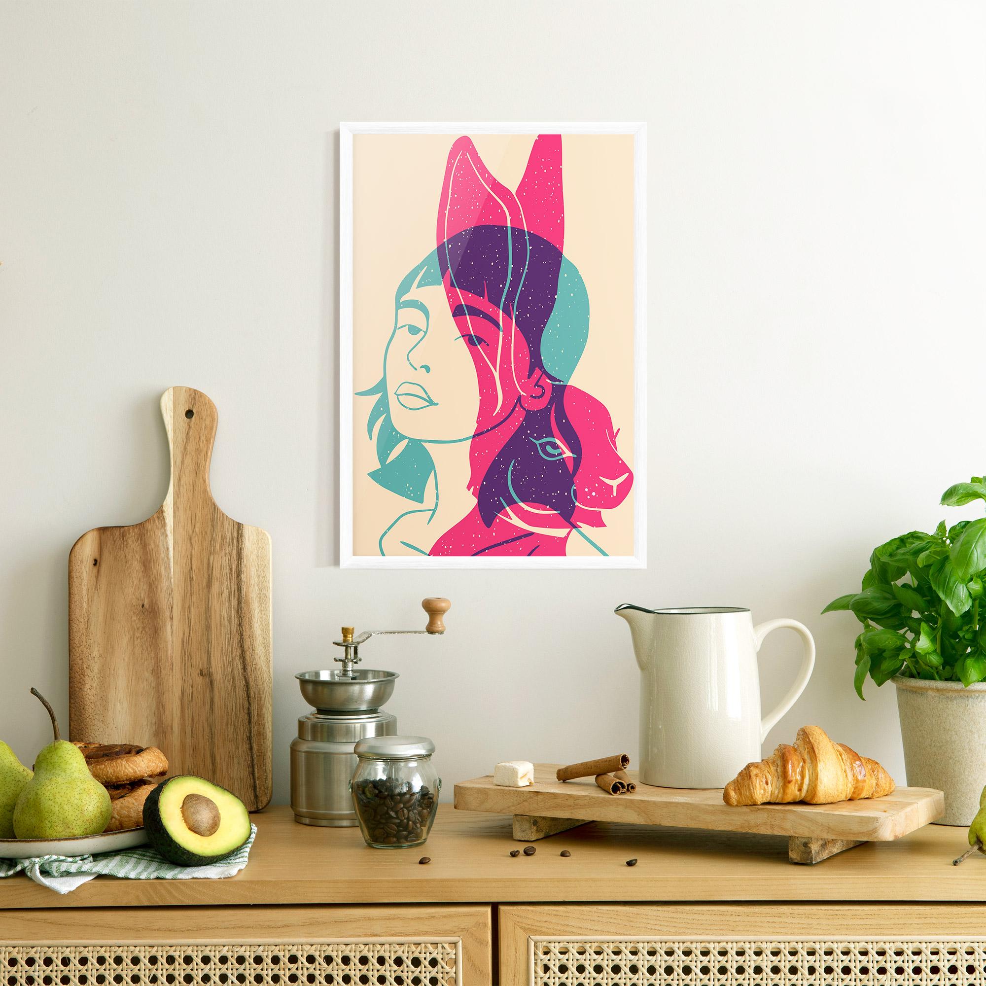 Gerahmte Poster Girl Rabbit mockup 8