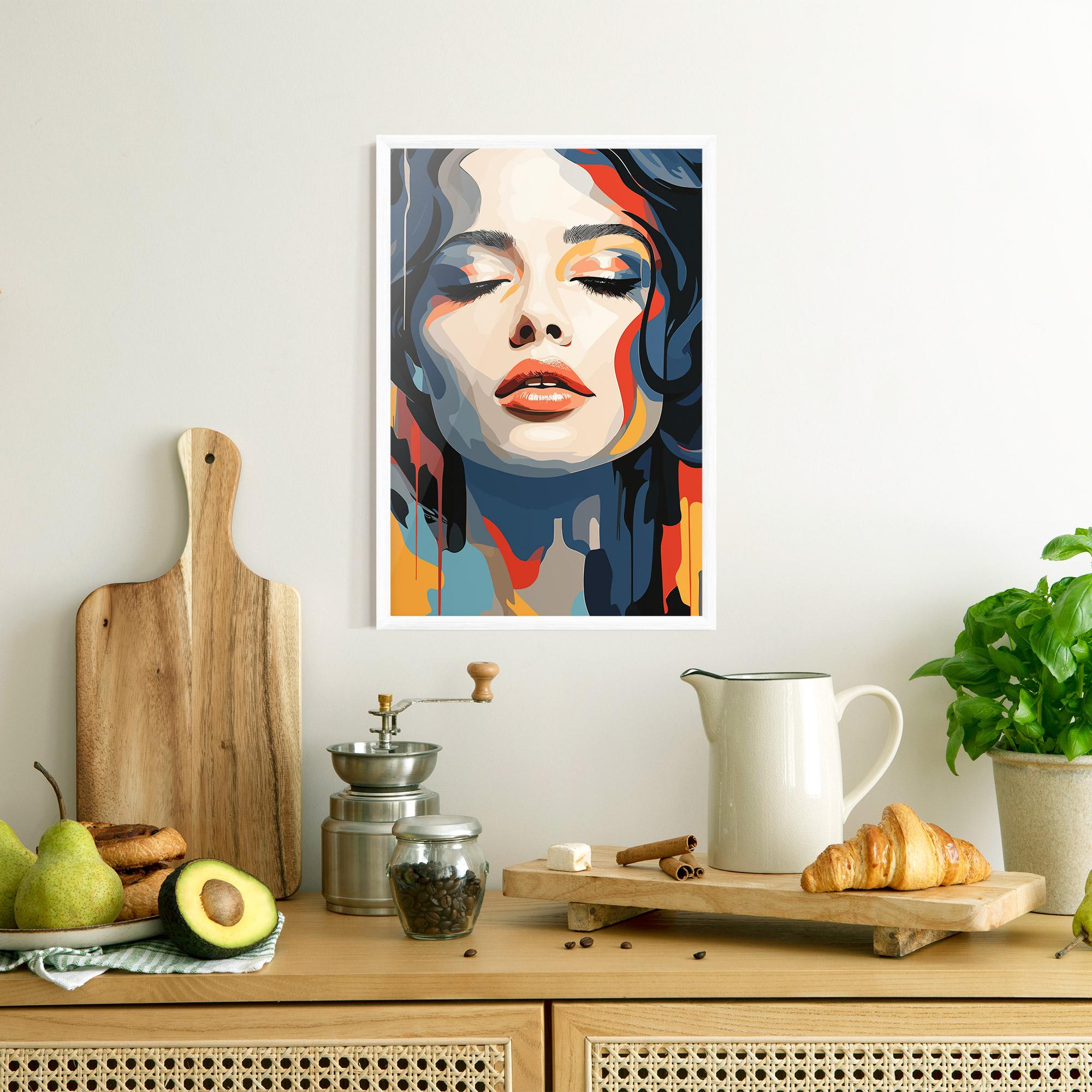 Gerahmte Poster Juicy Abstract Lips mockup 8