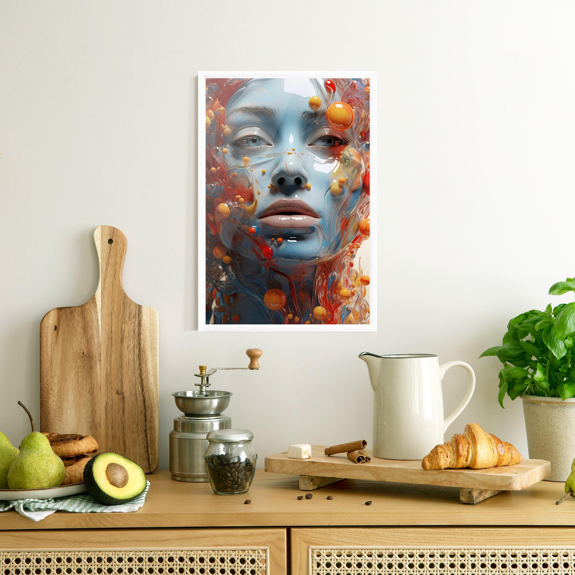 Gerahmte Poster Pretty Blue Face mockup 8